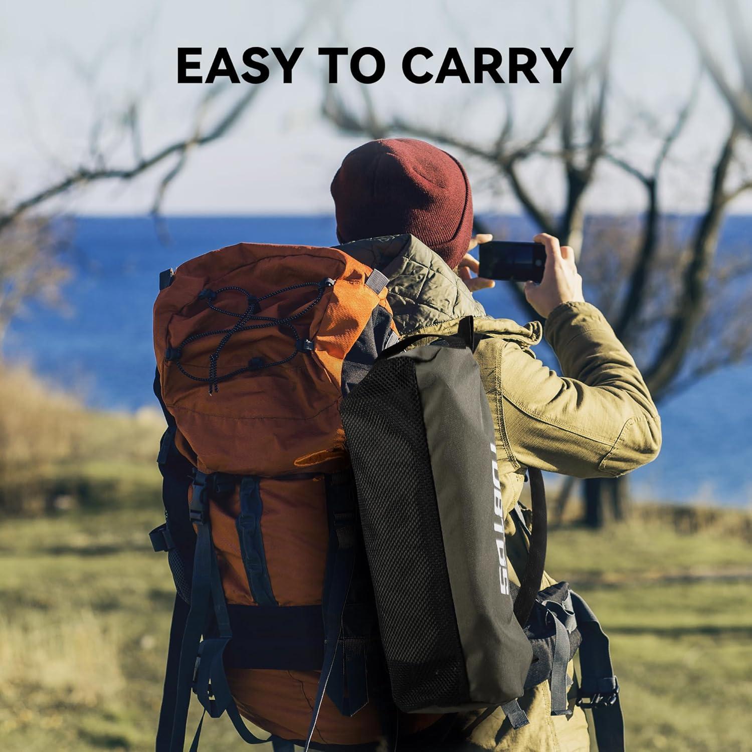 Silla de Camping Plegable TOBTOS Verde Militar, Soporta 150 kg