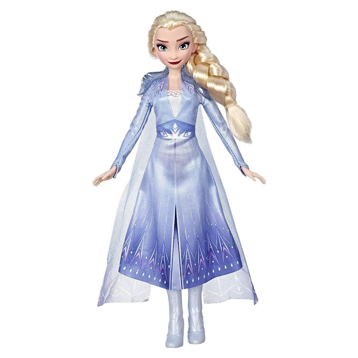 Muñeca Elsa Disney Frozen 2 con Atuendo Azul y Cabello Largo