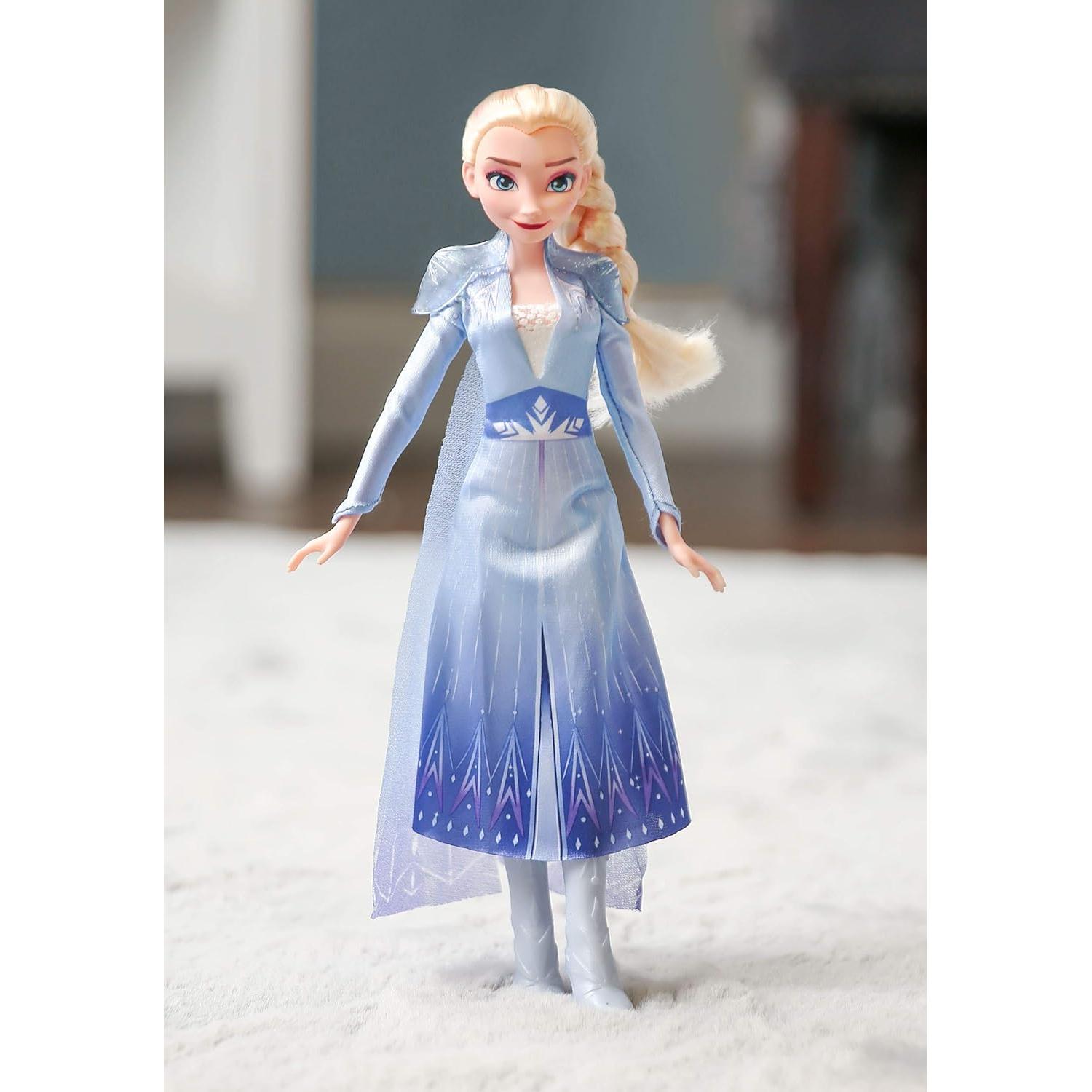 Muñeca Elsa Disney Frozen 2 con Atuendo Azul y Cabello Largo