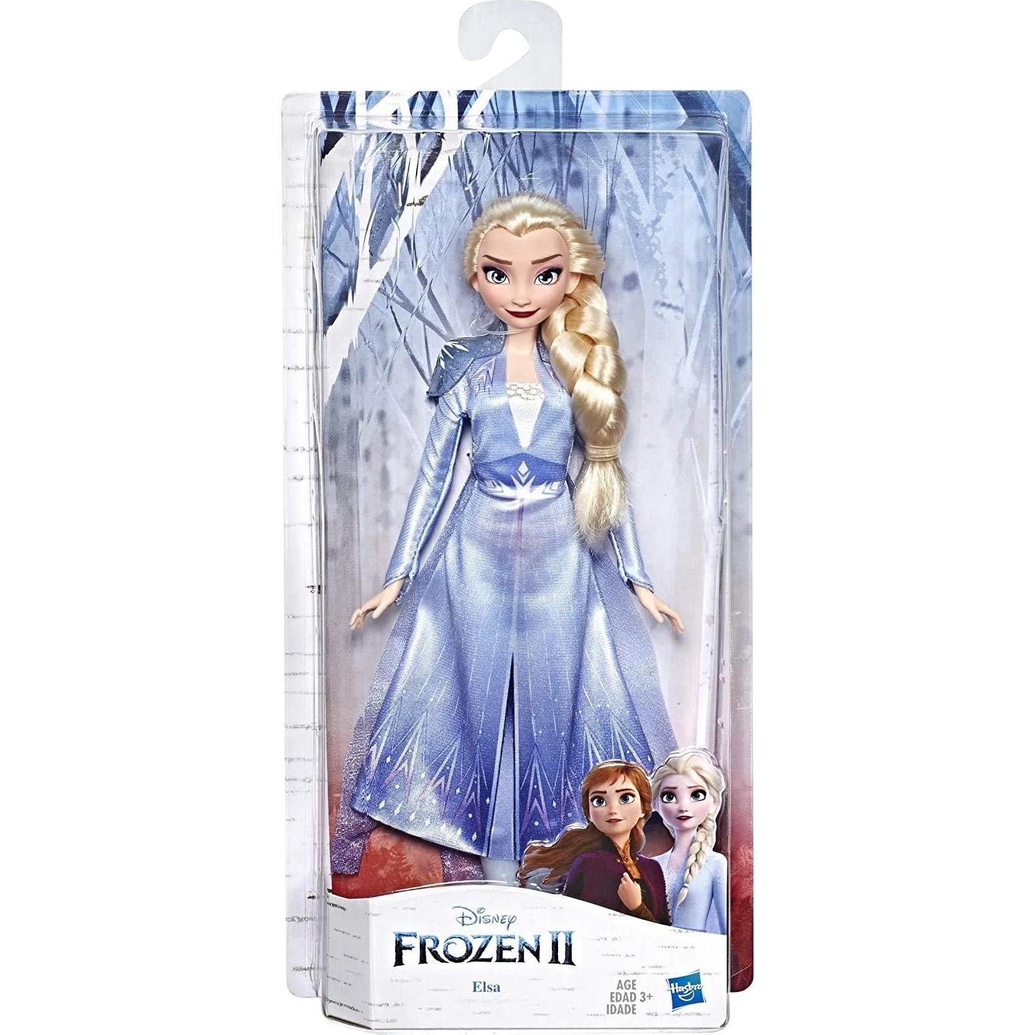 Muñeca Elsa Disney Frozen 2 con Atuendo Azul y Cabello Largo