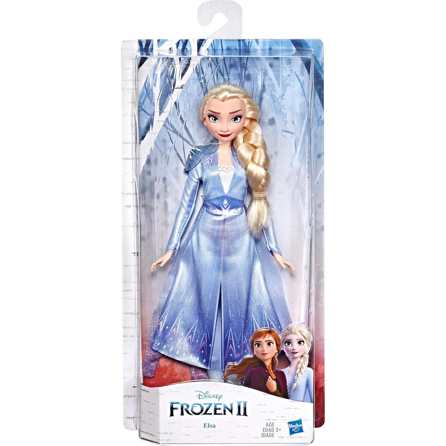 Muñeca Elsa Disney Frozen 2 con Atuendo Azul y Cabello Largo