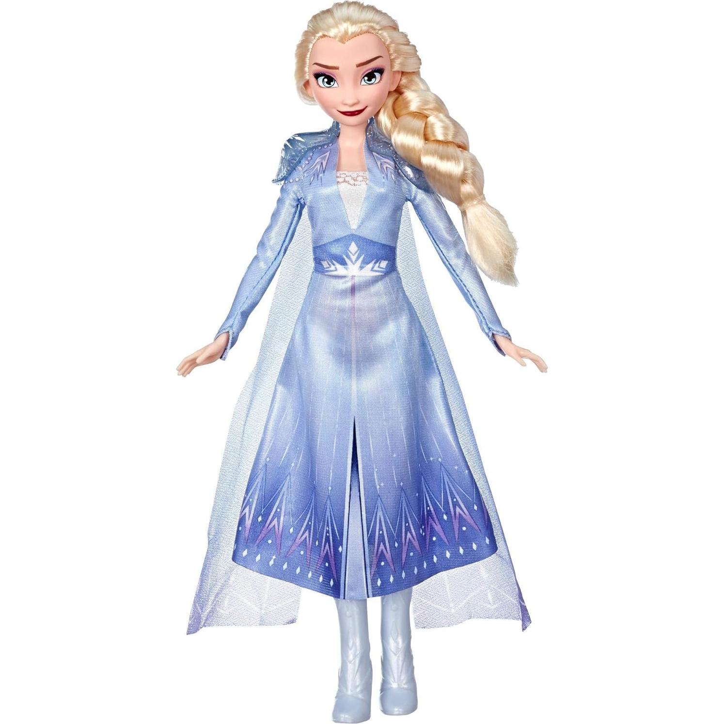 Muñeca Elsa Disney Frozen 2 con Atuendo Azul y Cabello Largo