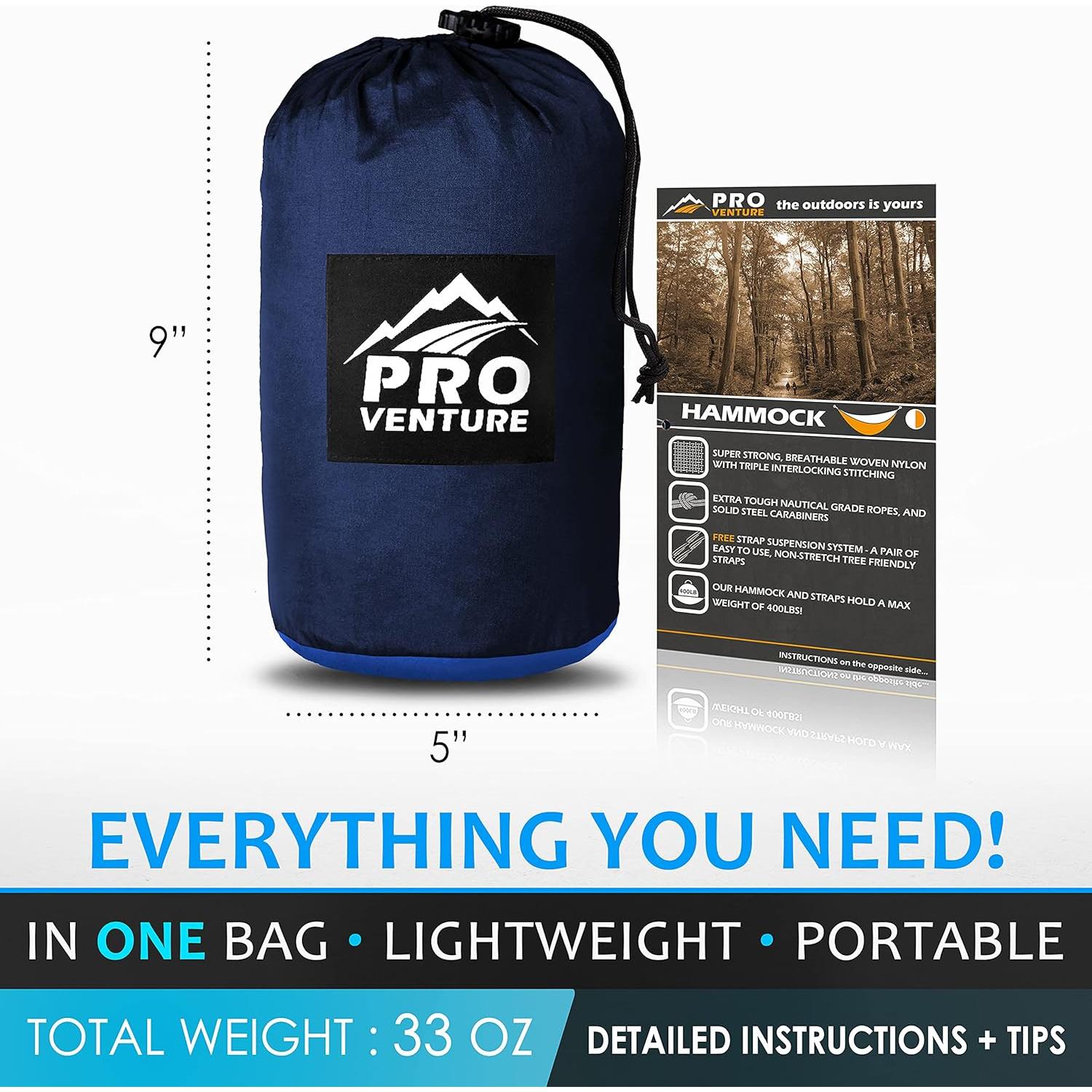 Hamaca Doble Pro Venture 3.2 x 2.0 m - Nylon 210T, 181 kg