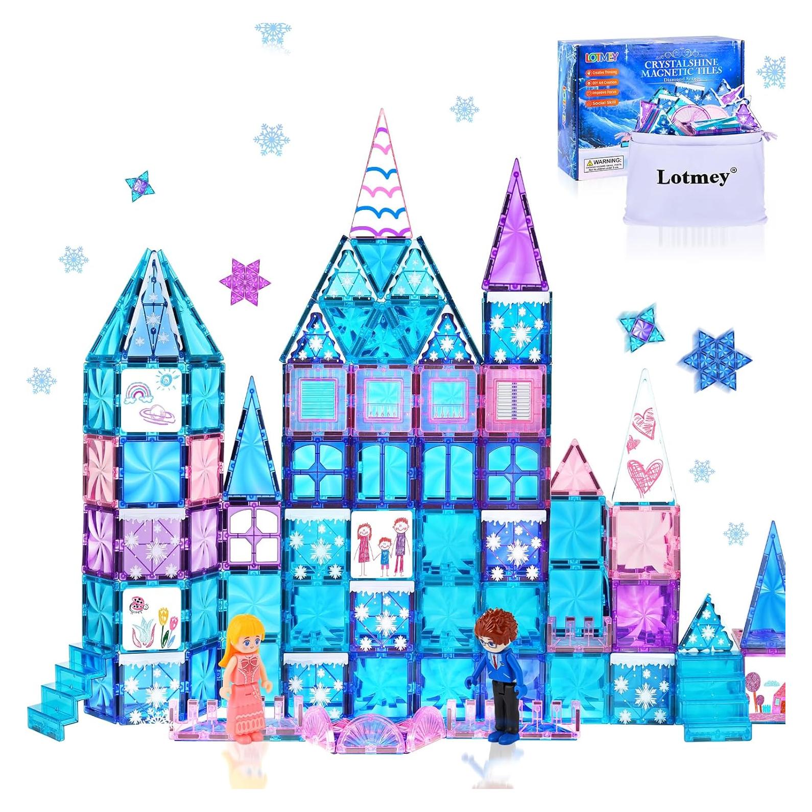 Juego de 145 Piezas Azulejos Magnéticos Lotmey 3D STEM