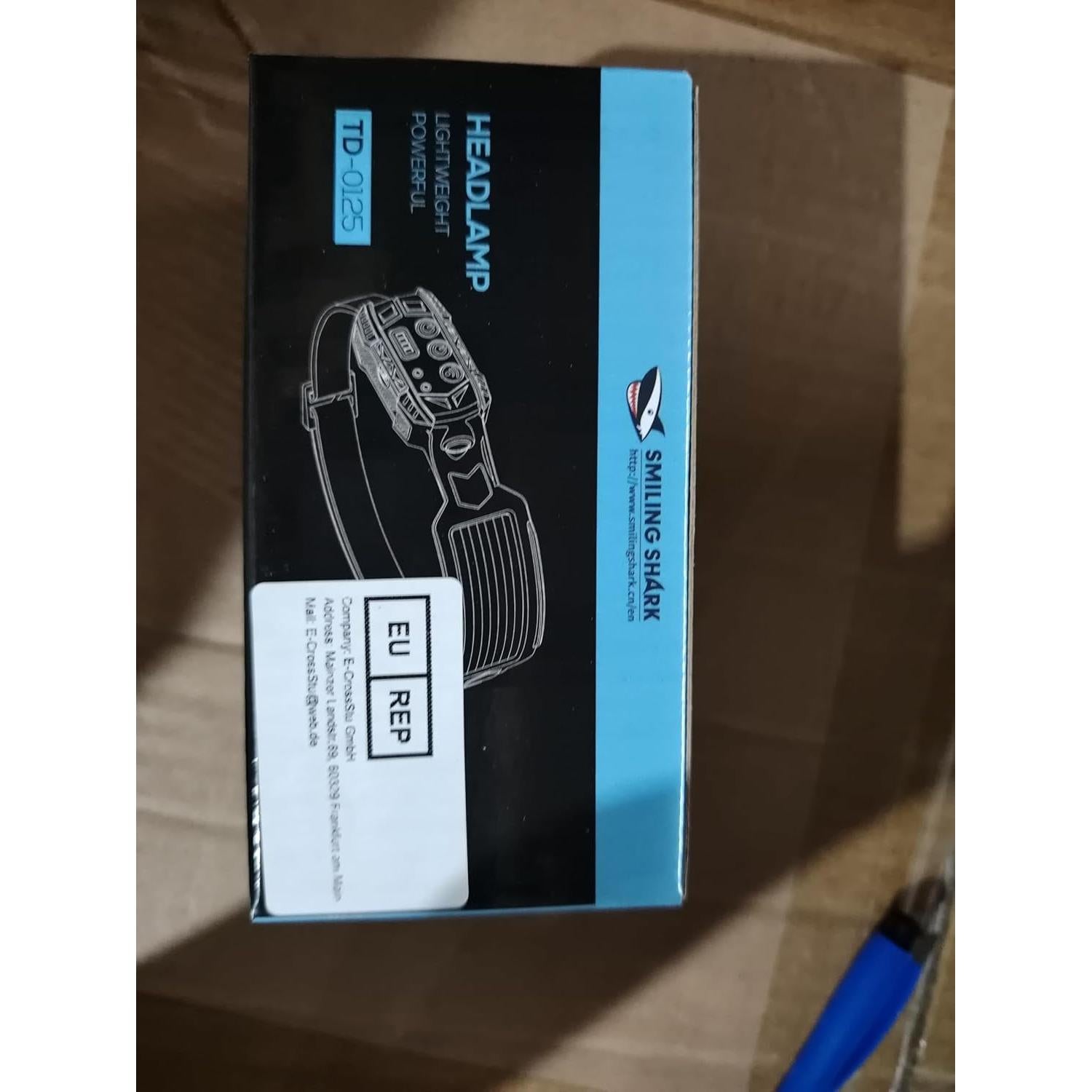 Linterna Frontal Smiling Shark LED Recargable 6 Modos 270°