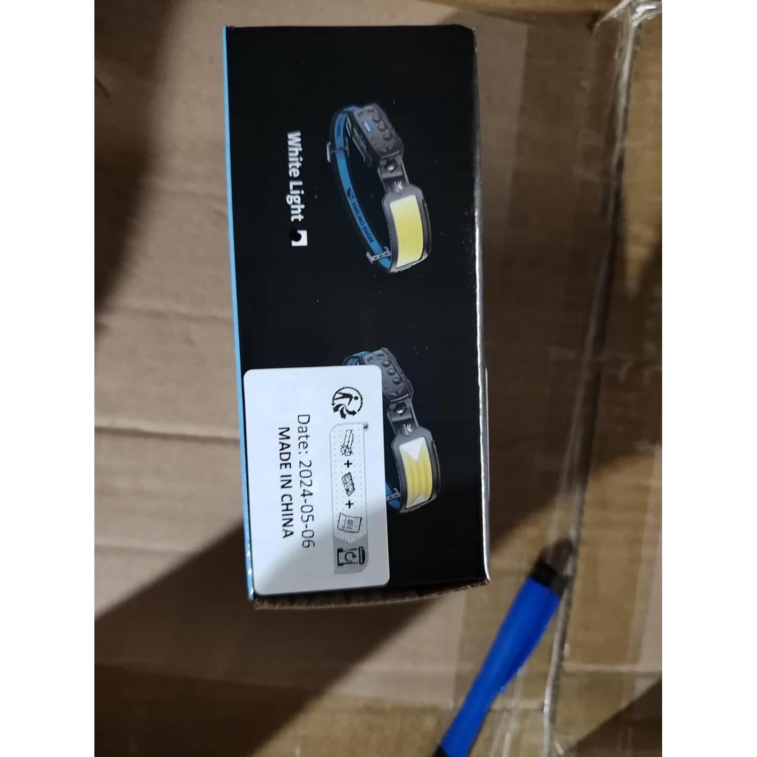 Linterna Frontal Smiling Shark LED Recargable 6 Modos 270°