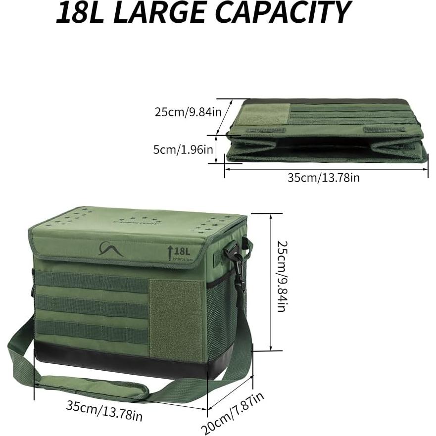 Bolsa de Almacenamiento Camping PSKER 18L Impermeable Verde