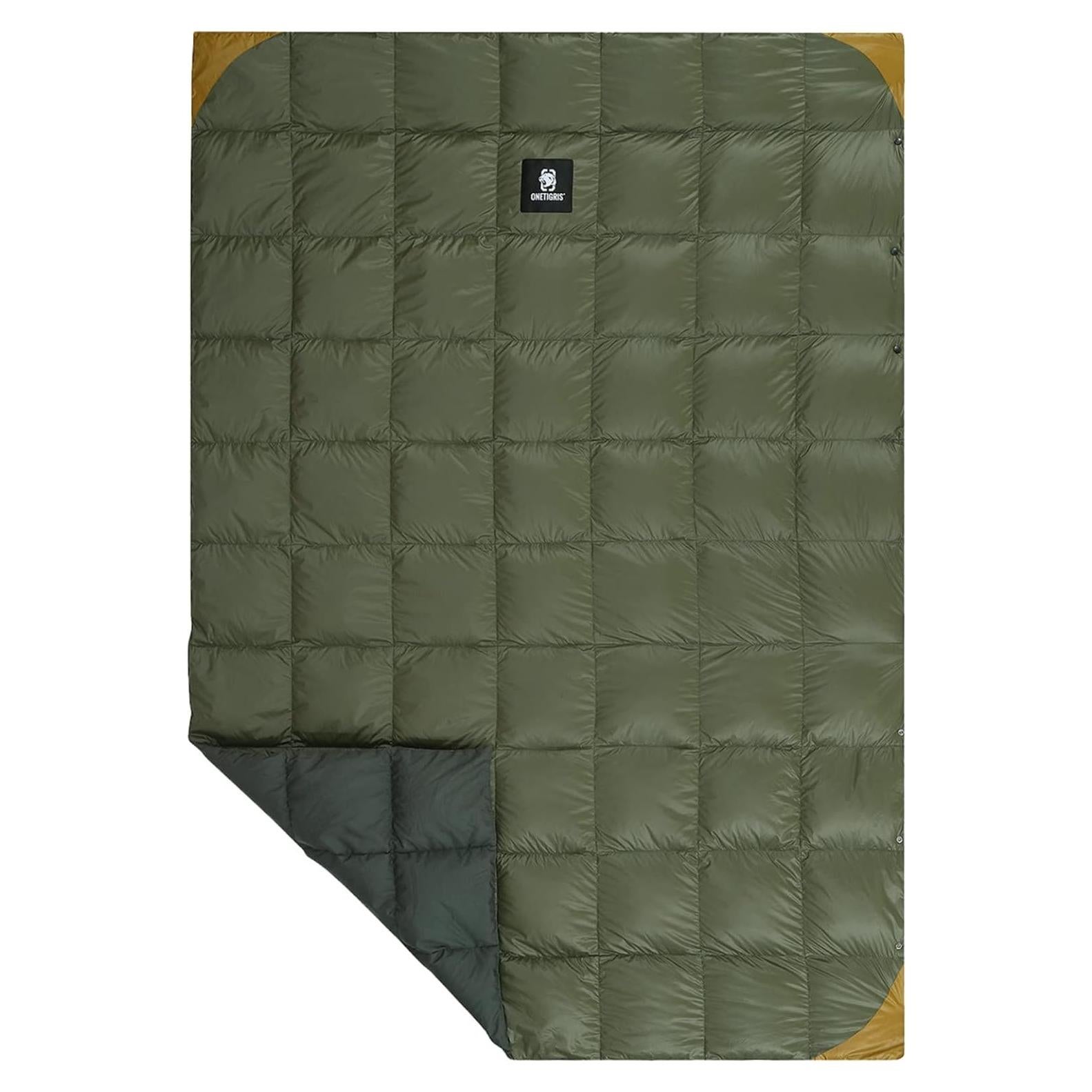 Manta de Camping OneTigris Down 2.13m x 2.03m Verde Ranger
