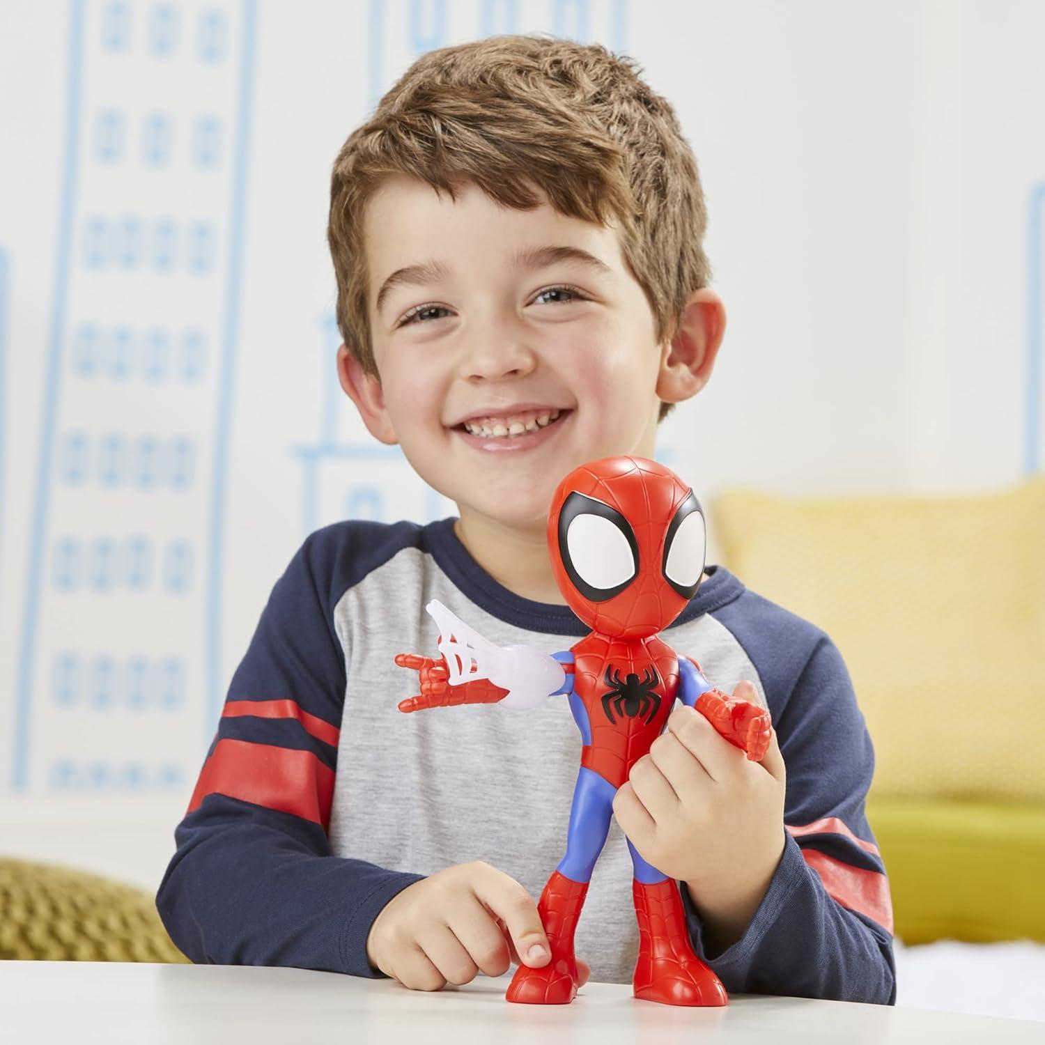Spidey and his Amazing Friends Supersized Spidey 9-inch Action Figure, Preschool Super Hero Toy for Kids Ages 3 and Up