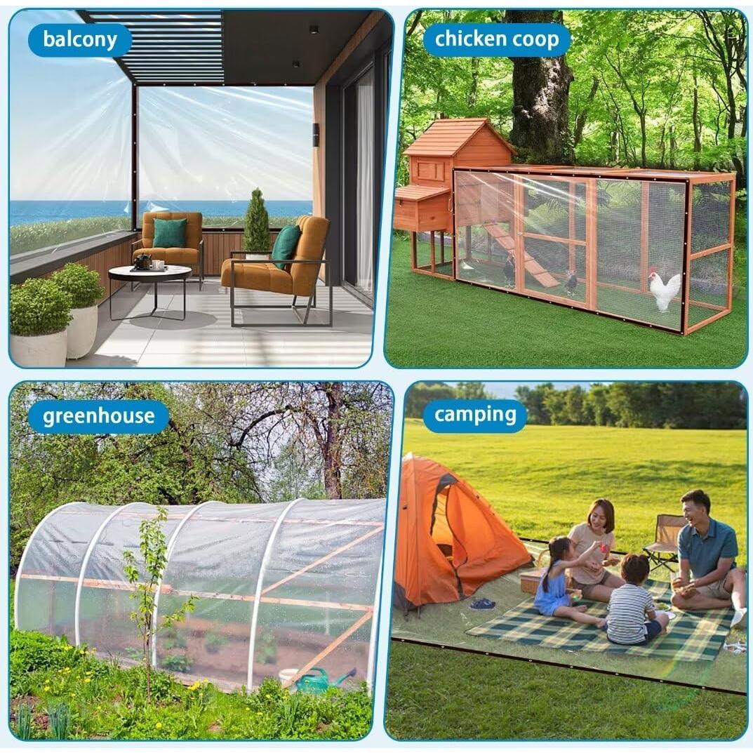 Lona Transparente Impermeable Welacymet 1.22x1.83m con Ojetes