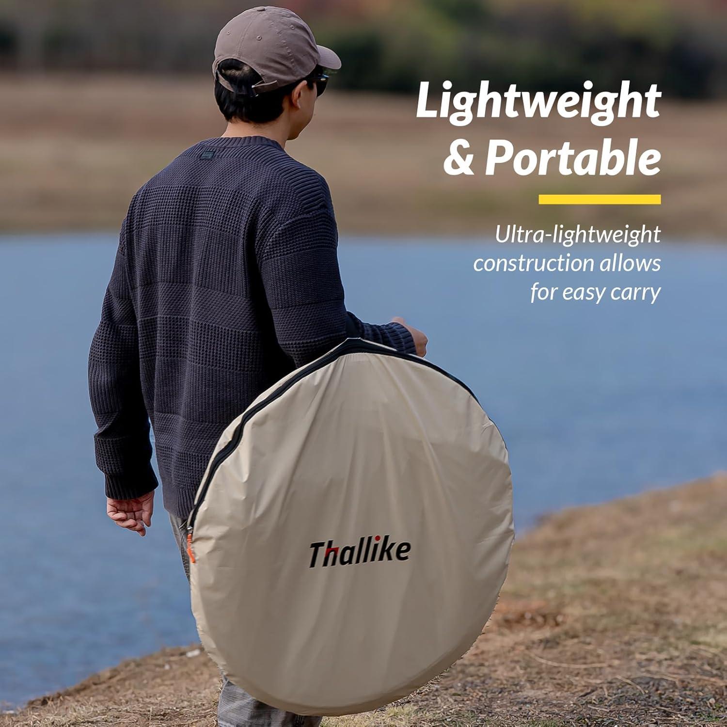 Tienda de Ducha Portátil Thallike 139.9x139.9x210.8 cm Verde