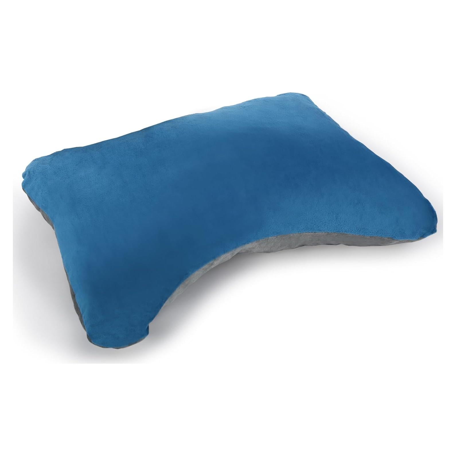 Almohada Viscoelástica REDCAMP para Camping 40x27cm Azul Gris