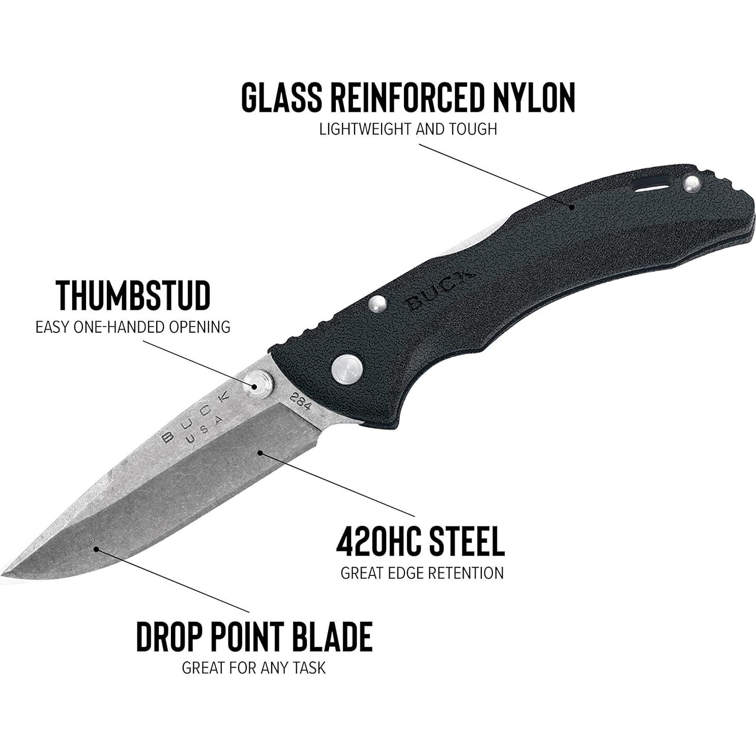 Cuchillo Plegable Buck Knives 284 Bantam 6.99 cm Negro