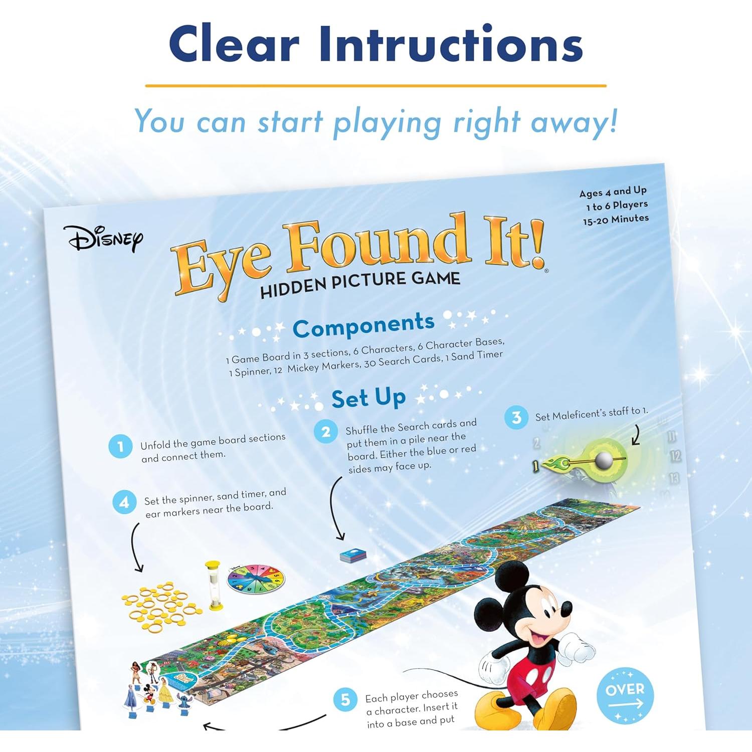 Juego de Mesa Ravensburger Disney Eye Found It - Búsqueda de Imágenes Ocultas para Niños 4+