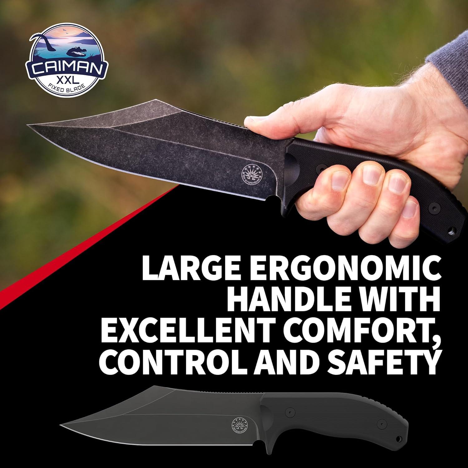 Cuchillo Fijo Bowie Off-Grid Caiman XXL Acero Cryo D2 17.78 cm