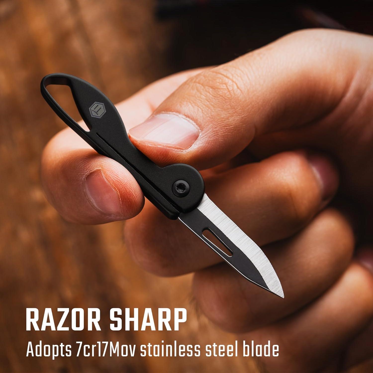 Cuchillo de Bolsillo Plegable KeyUnity KK05BK Titanio Negro