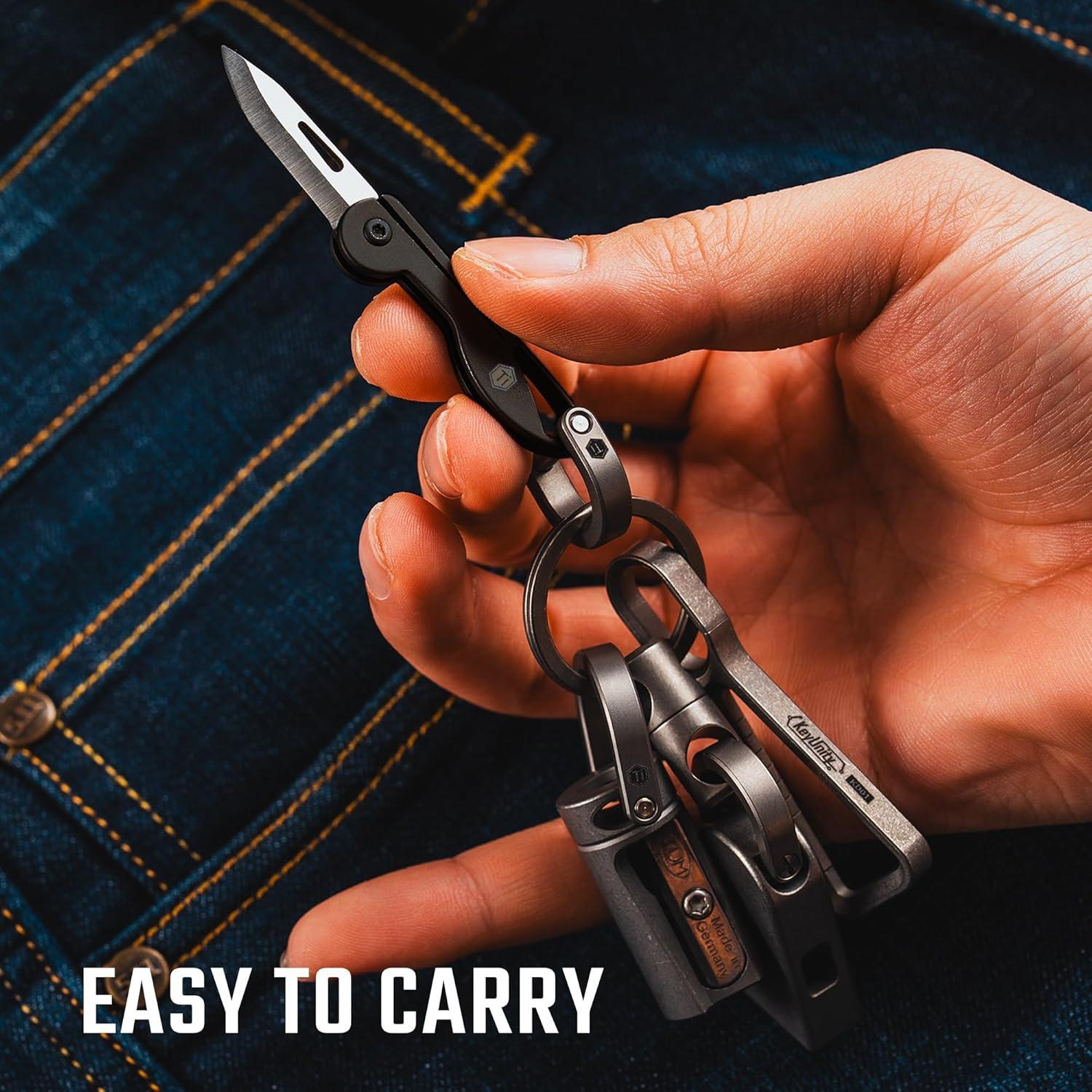 Cuchillo de Bolsillo Plegable KeyUnity KK05BK Titanio Negro