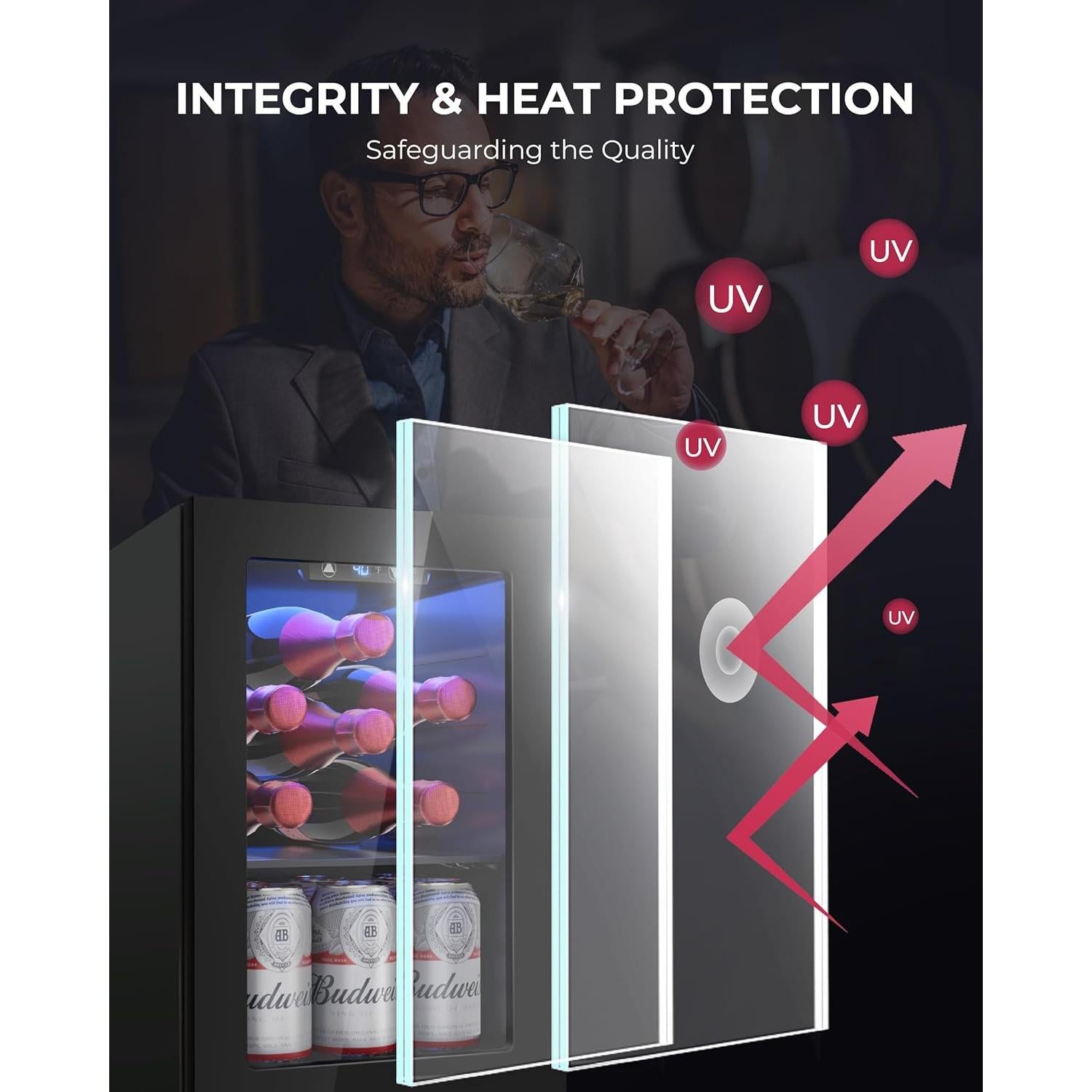 Refrigerador Compacto Icyglee WC-6B 18L para Bebidas y Vino