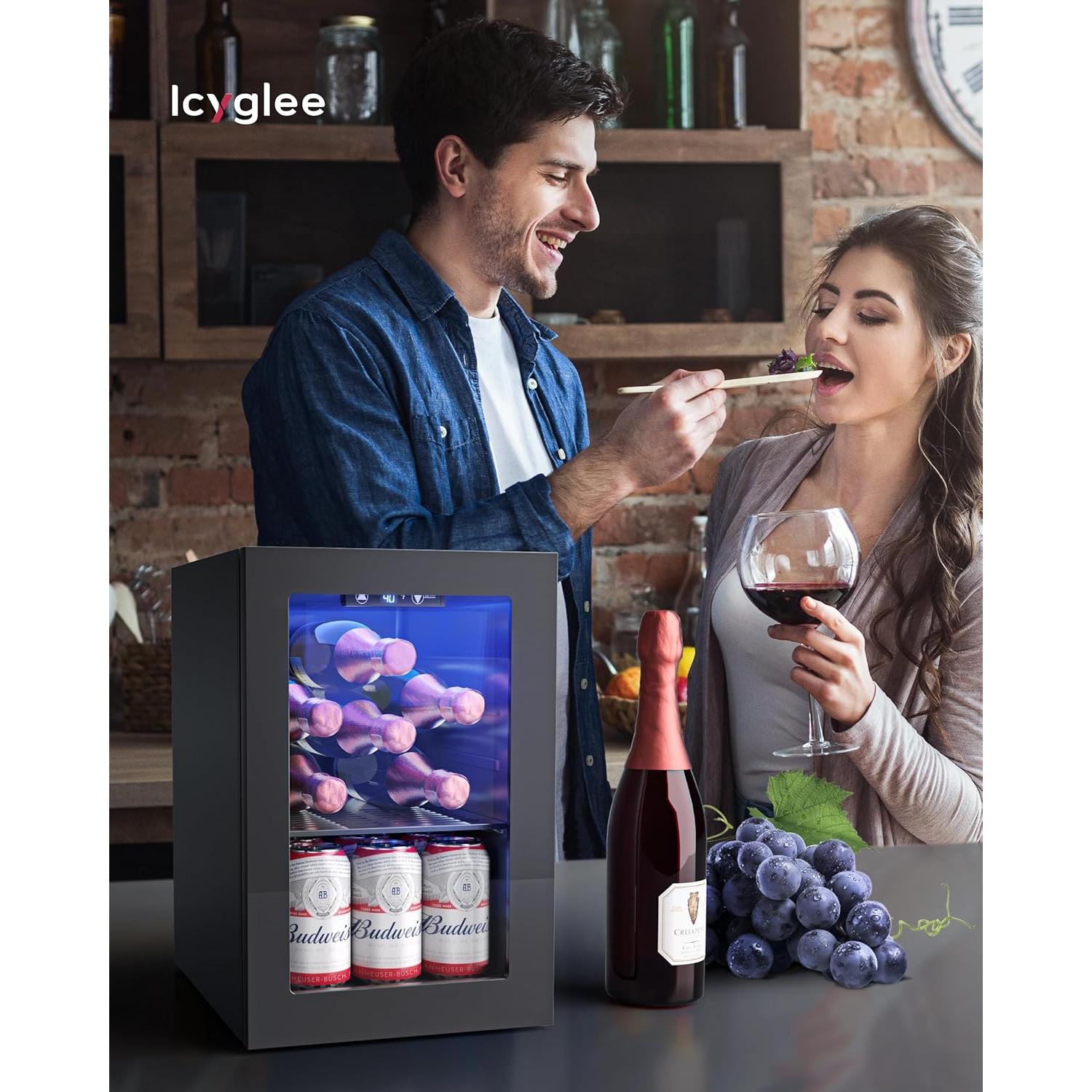 Refrigerador Compacto Icyglee WC-6B 18L para Bebidas y Vino