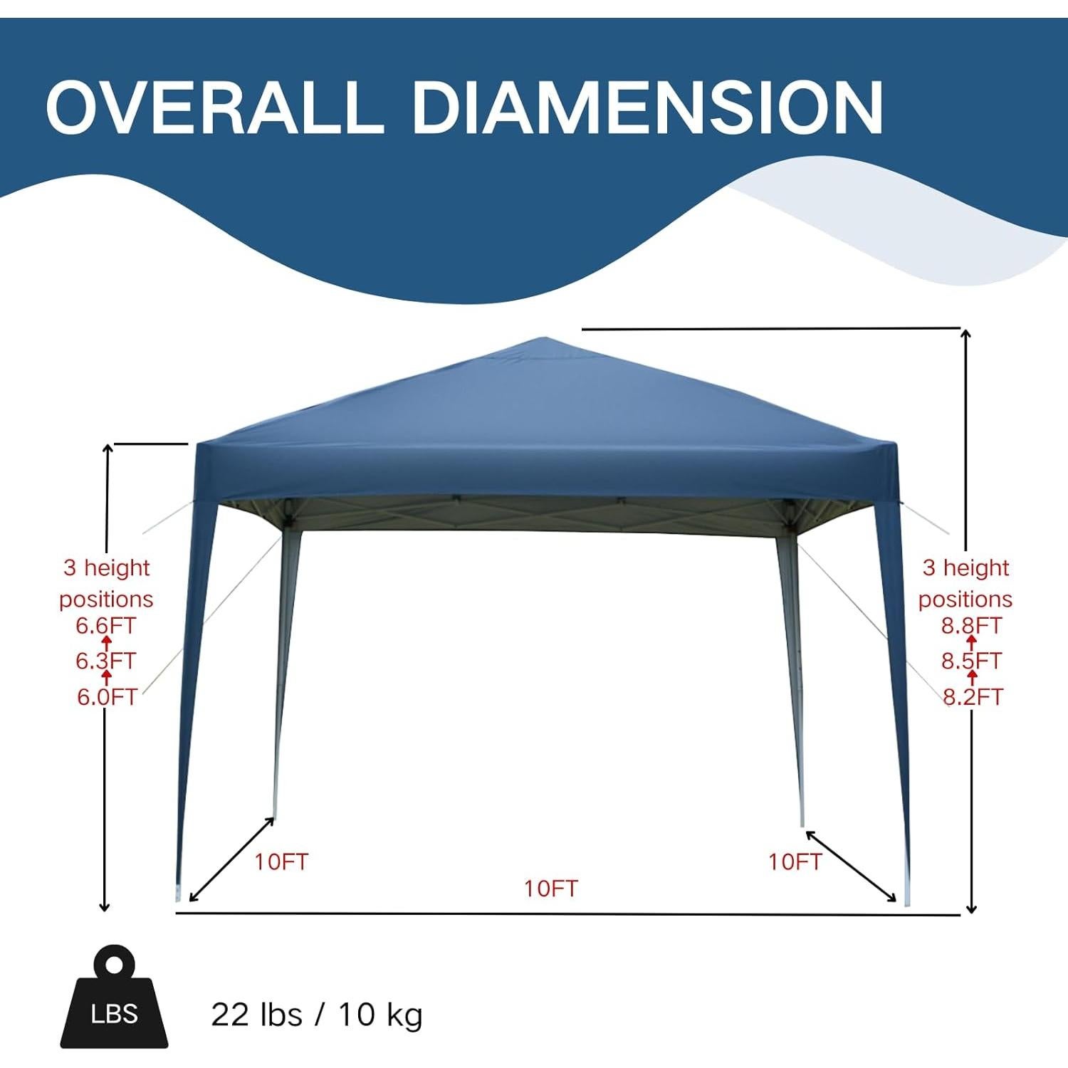 Carpa Plegable Outvita 3x3m Impermeable para Eventos