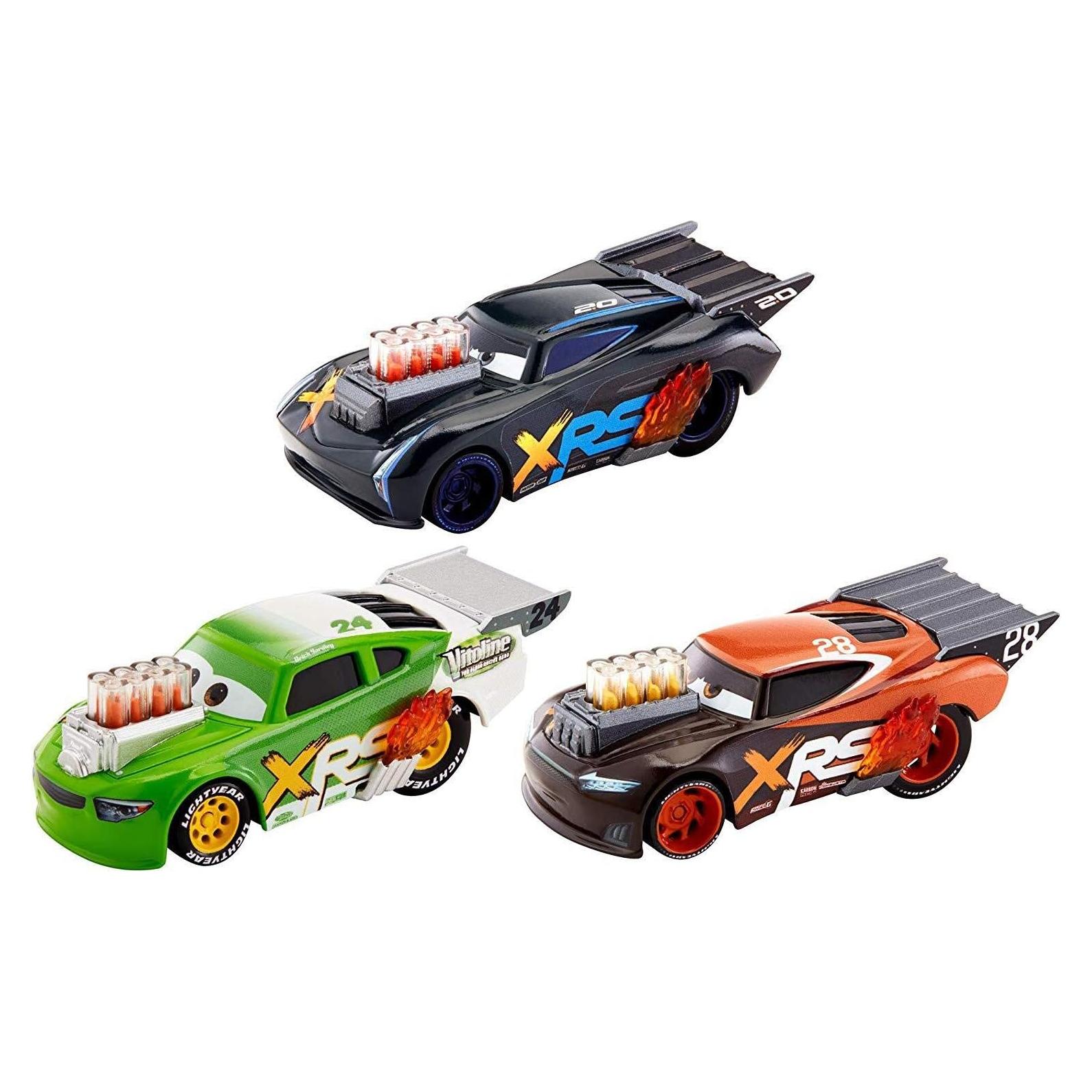 Paquete de 3 Vehículos de Carreras de Arrastre XRS Mattel