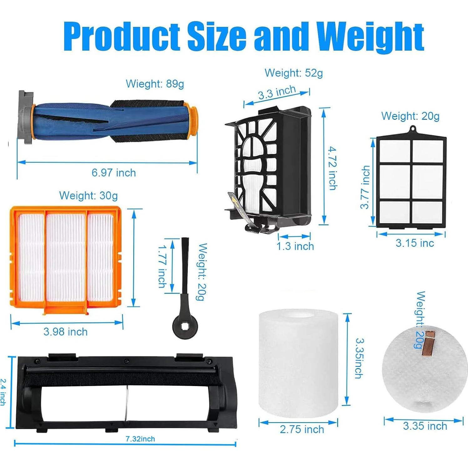 Kit de Repuesto 12 Piezas para Aspiradora Robot Shark AI AV2501S