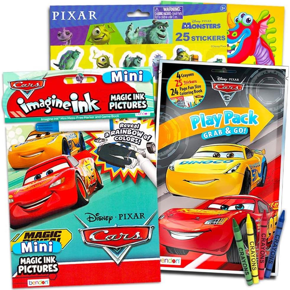 Conjunto de Libro para Colorear Disney Cars con Tinta Invisible