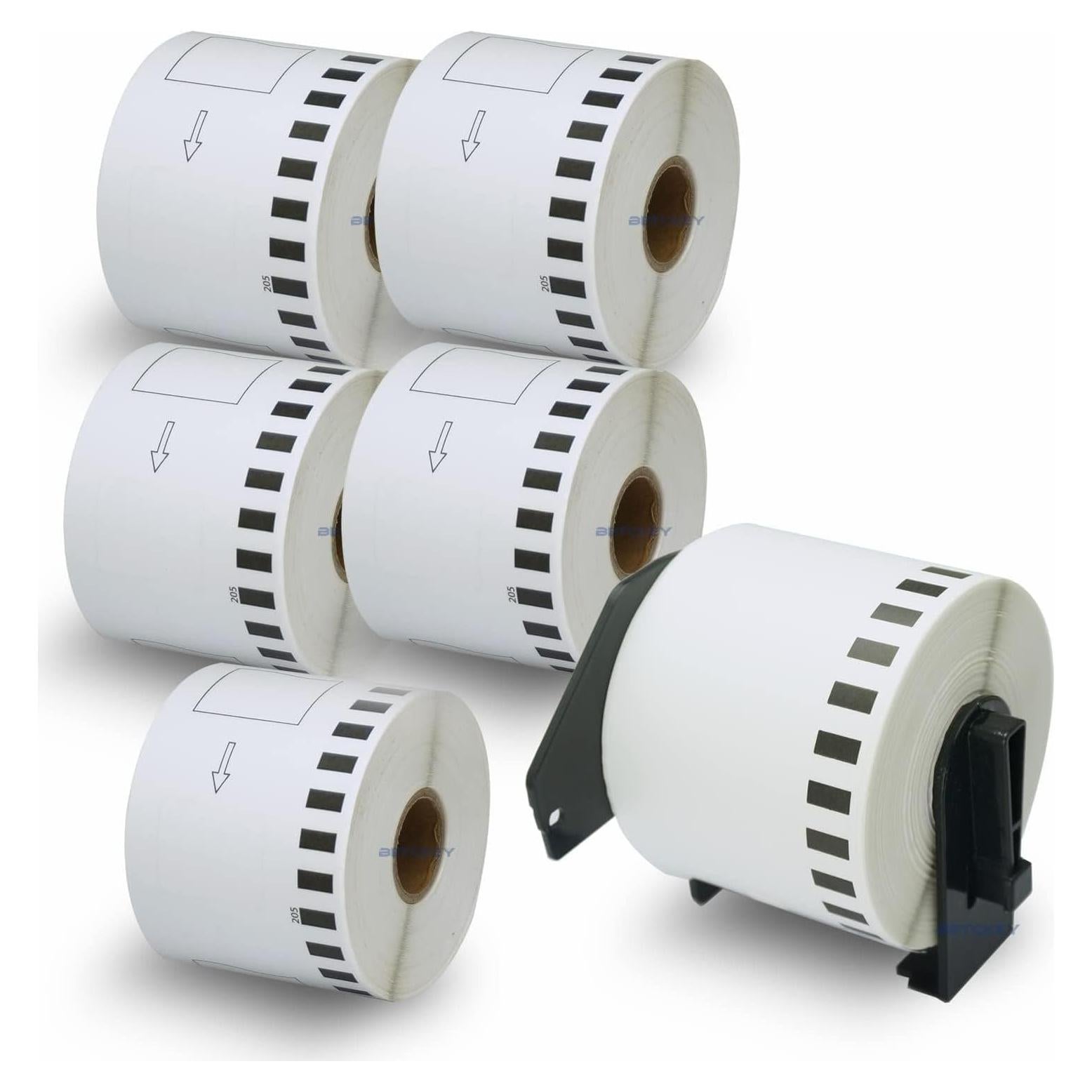 BETCKEY Etiquetas Continuas 62mm x 30.48m para Brother DK-2205