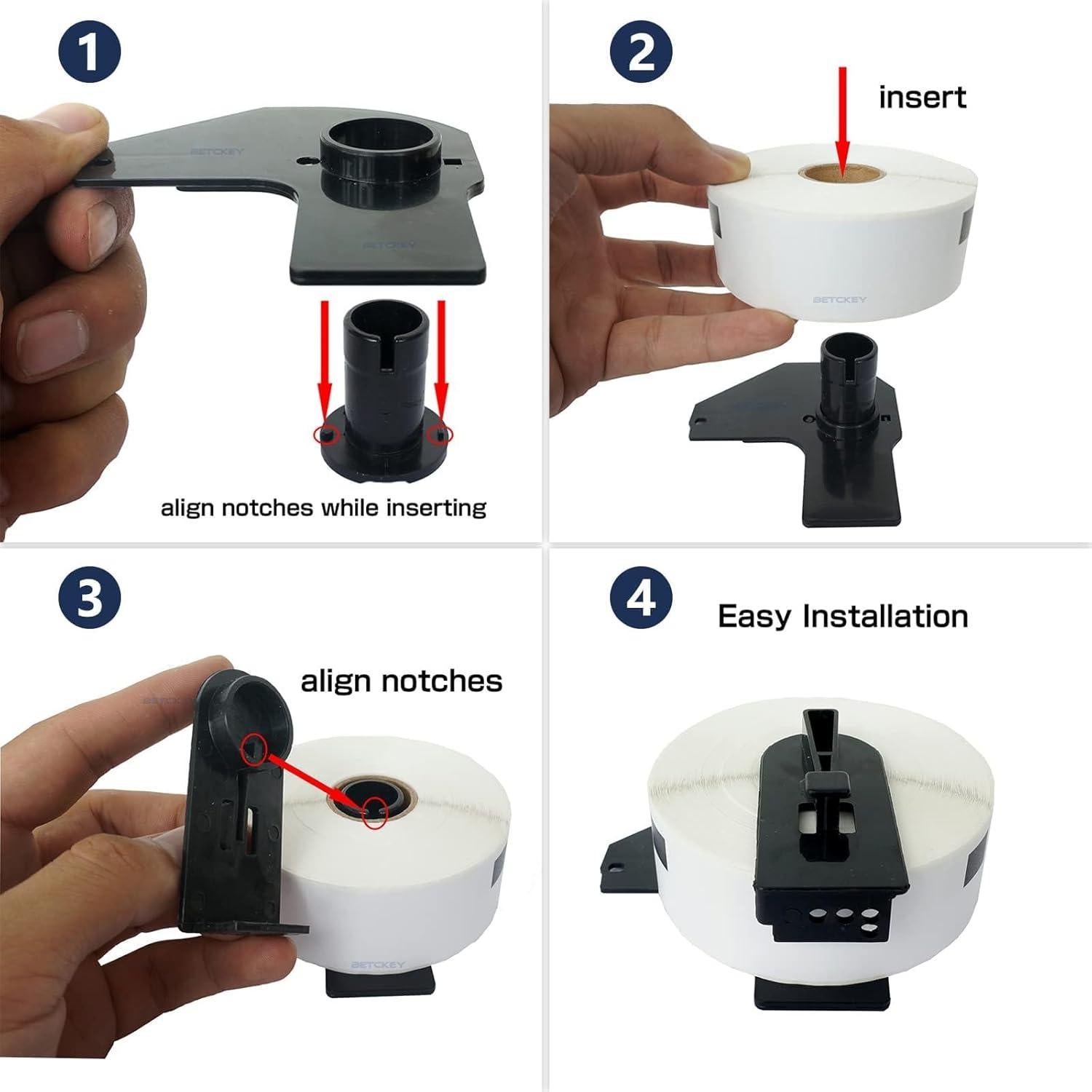 BETCKEY Etiquetas Continuas 62mm x 30.48m para Brother DK-2205