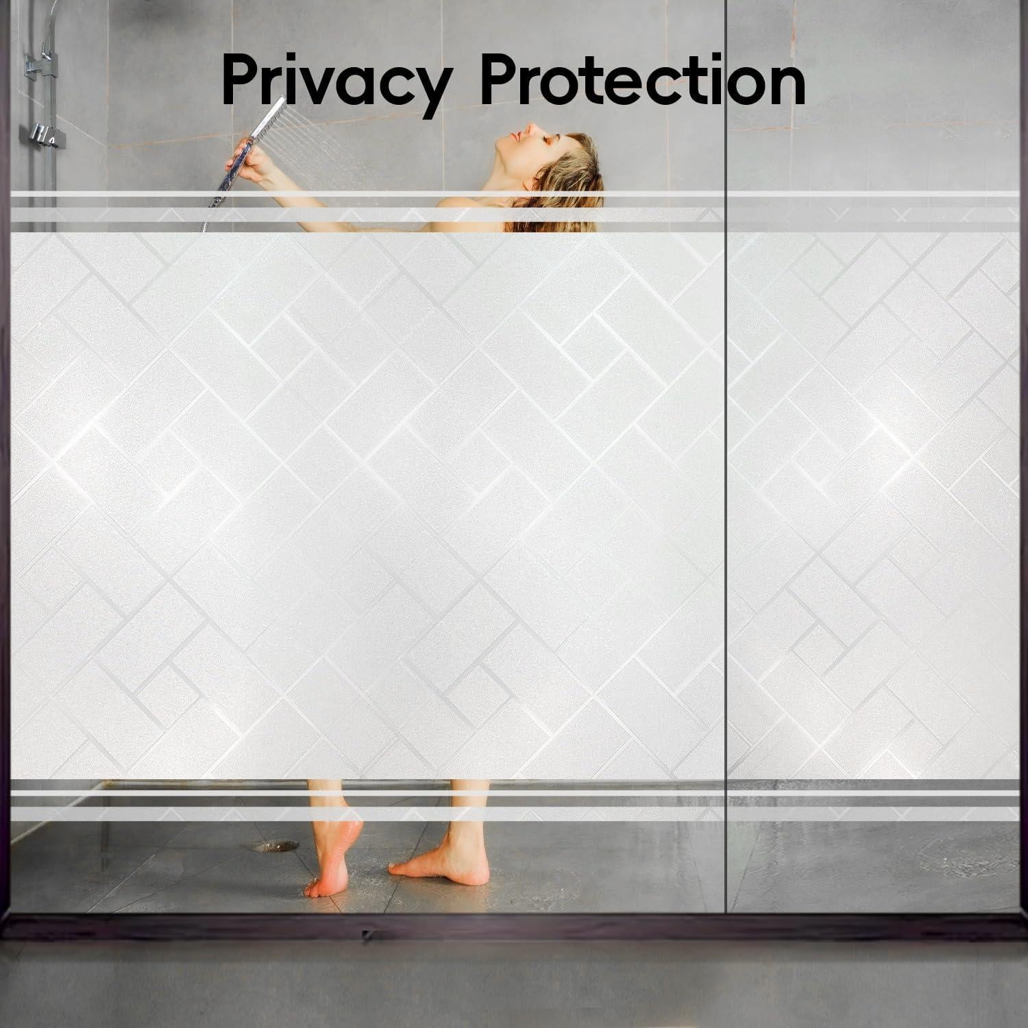 Película de Ventana Esmerilada XHCN 114.8x200 cm Cuadrícula Blanca