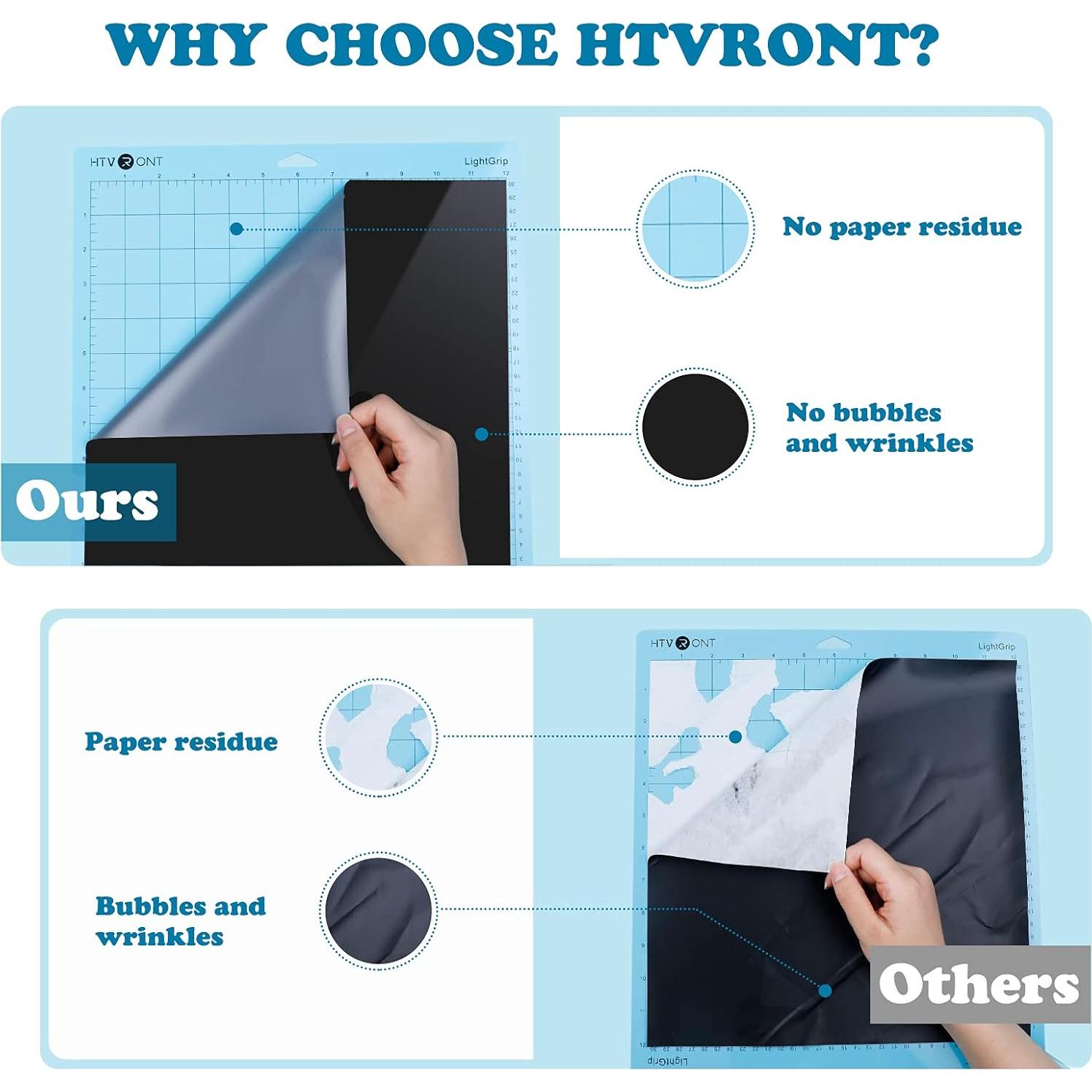 Vinilo Adhesivo Permanente HTVRONT 12 Rollos 30.48x152 cm