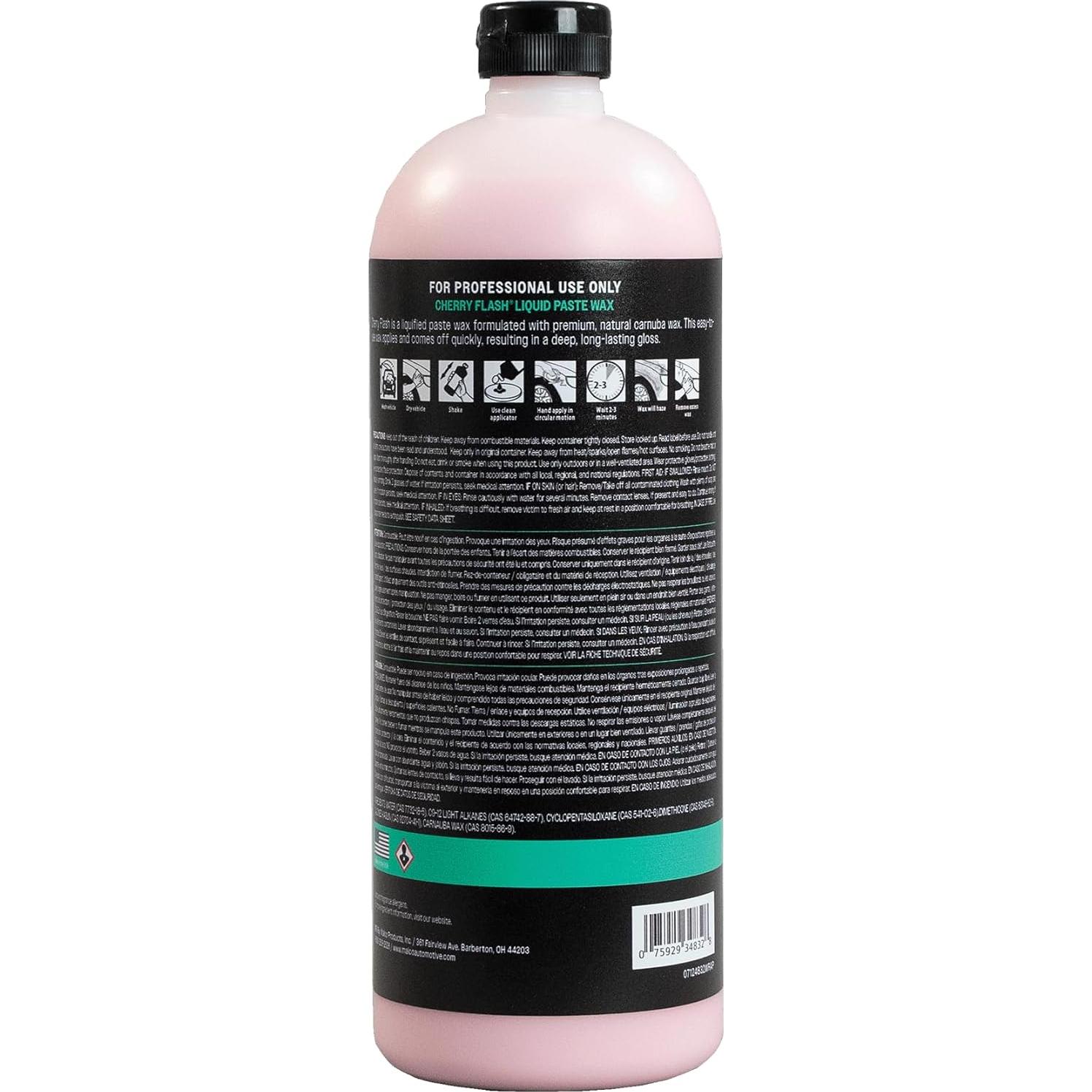 Cera Líquida en Pasta Malco Cherry Flash 32 Oz - Brillo y Protección