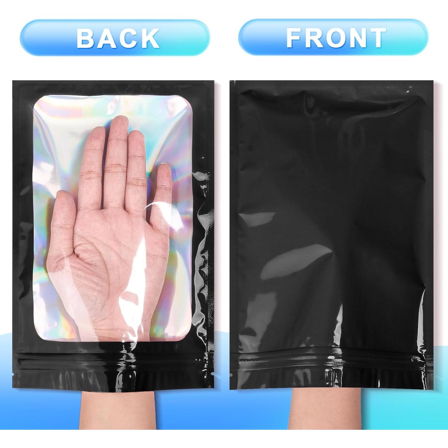 100 Bolsas Mylar Reutilizables a Prueba de Olores NKLEI 7.1x10.2cm