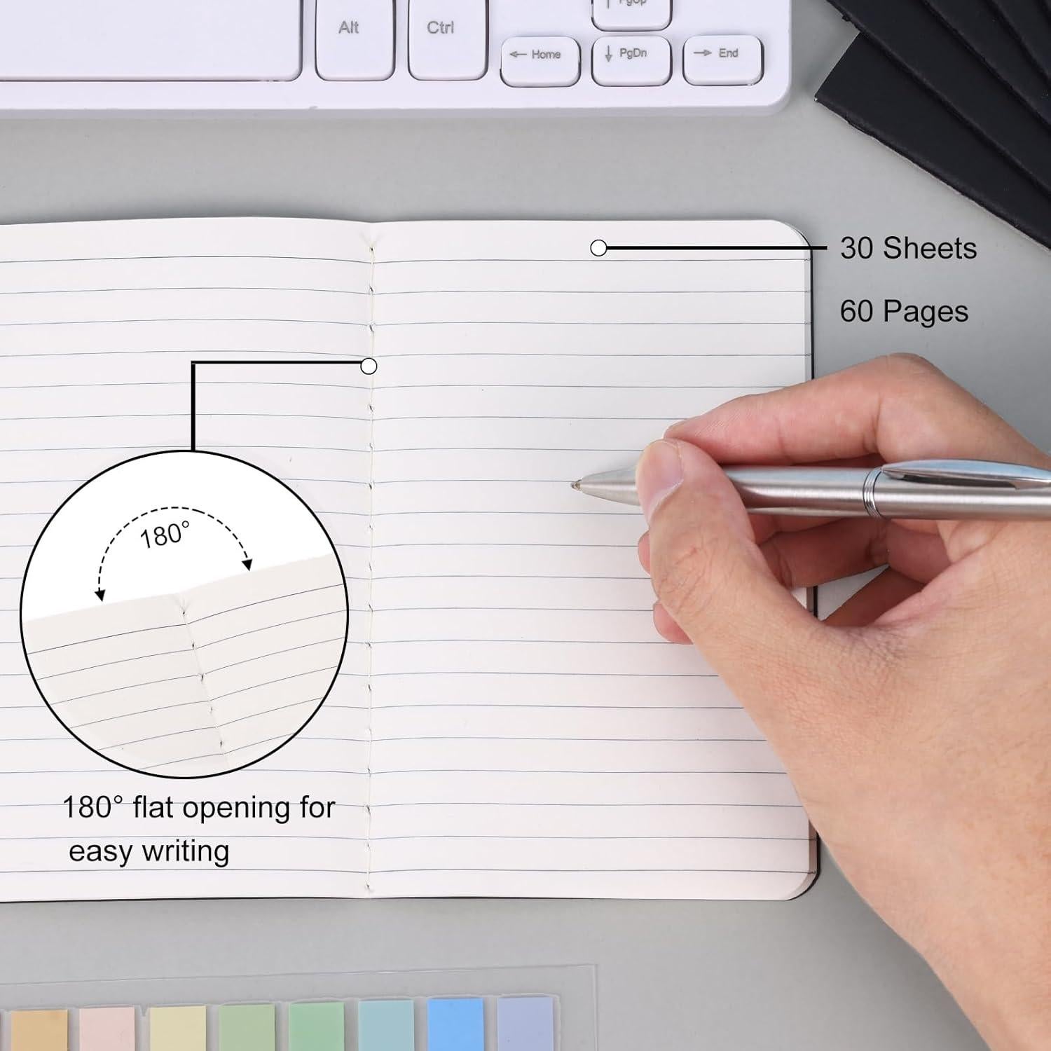 Cuadernos de Bolsillo LABUK 12pcs Rayados 8.9x14cm Tapa Blanda