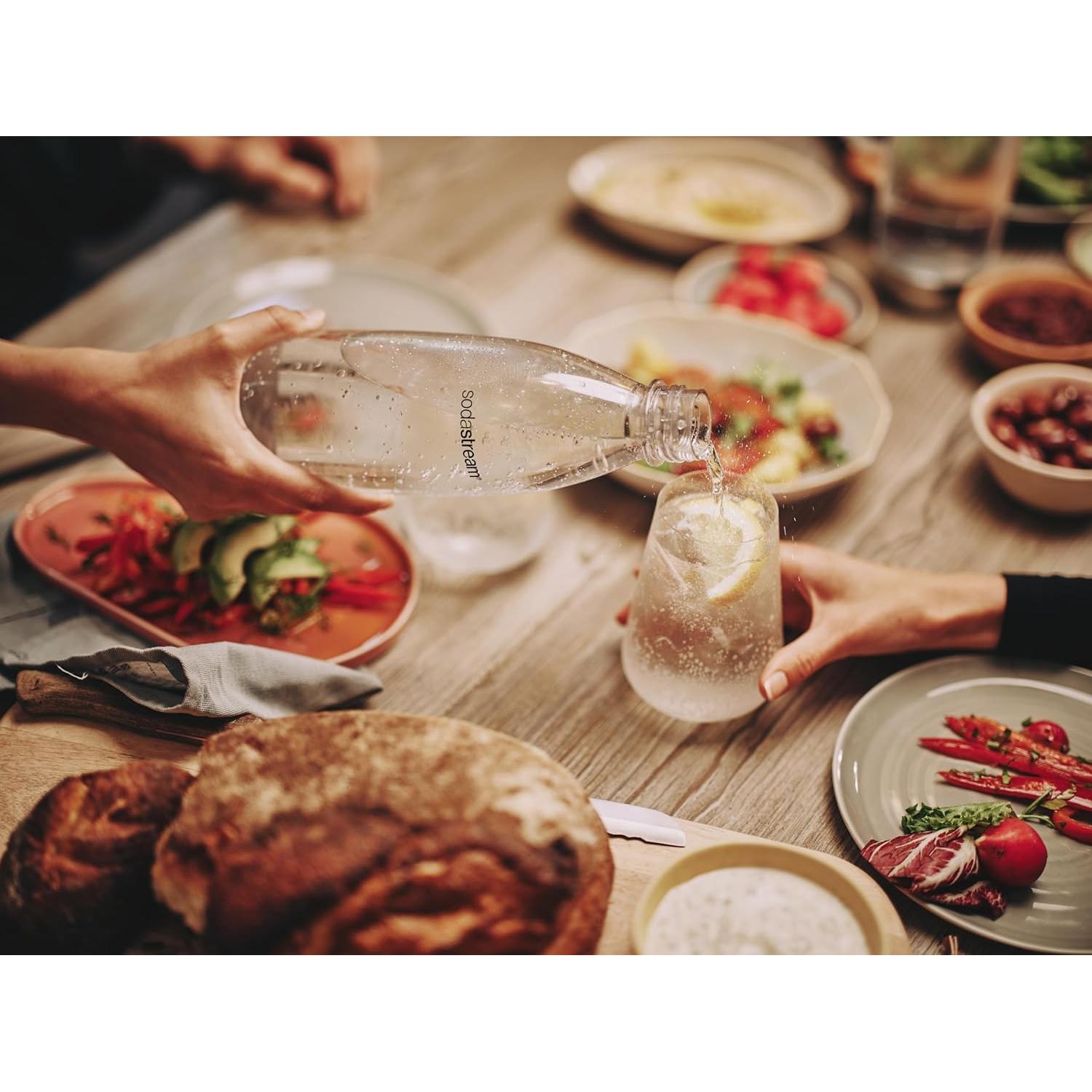 Botellas de Carbonatación SodaStream 1L A Prueba de Lavavajillas - 2 Unidades