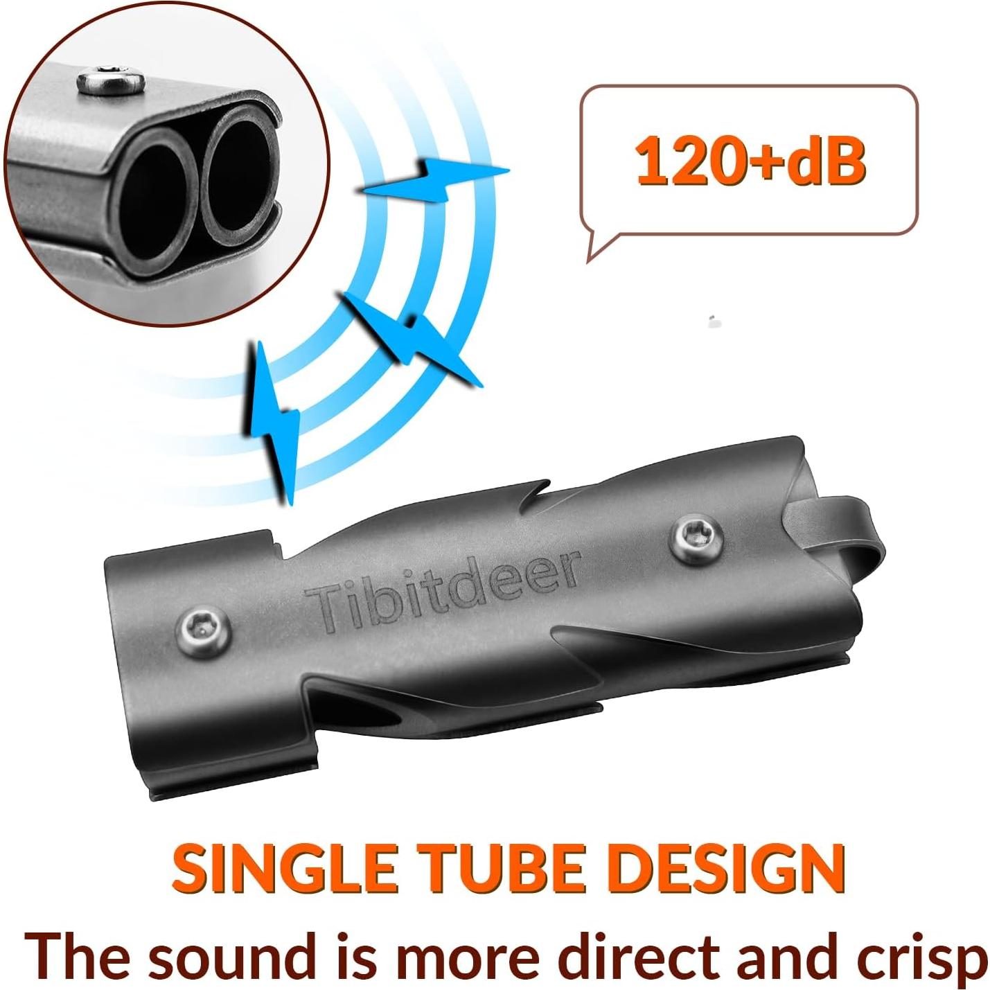 Silbato de Emergencia Titanio Tibitdeer KS013 120dB con Anillos