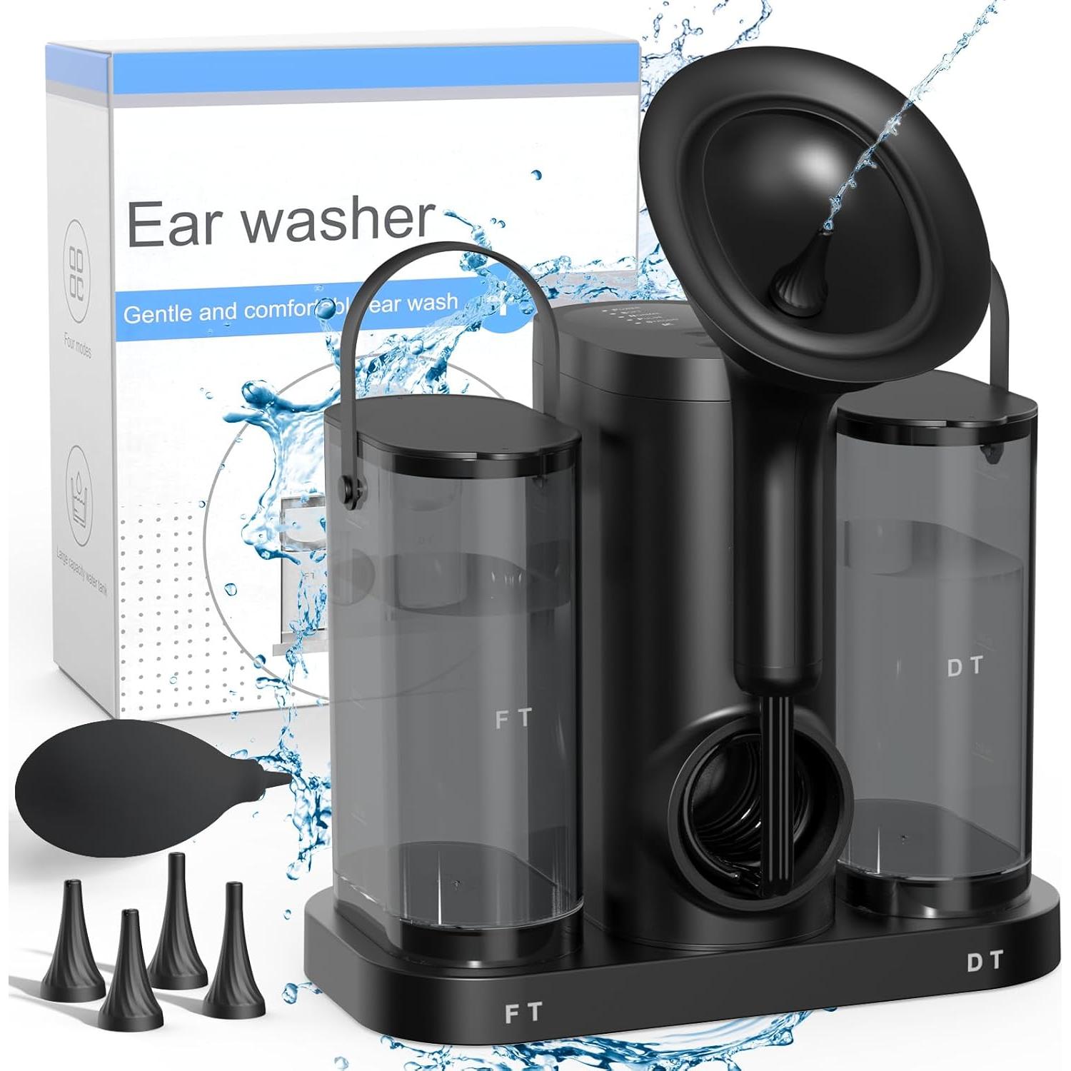 Kit de limpieza de cerumen eléctrico Baihuihuitong negro 600ml