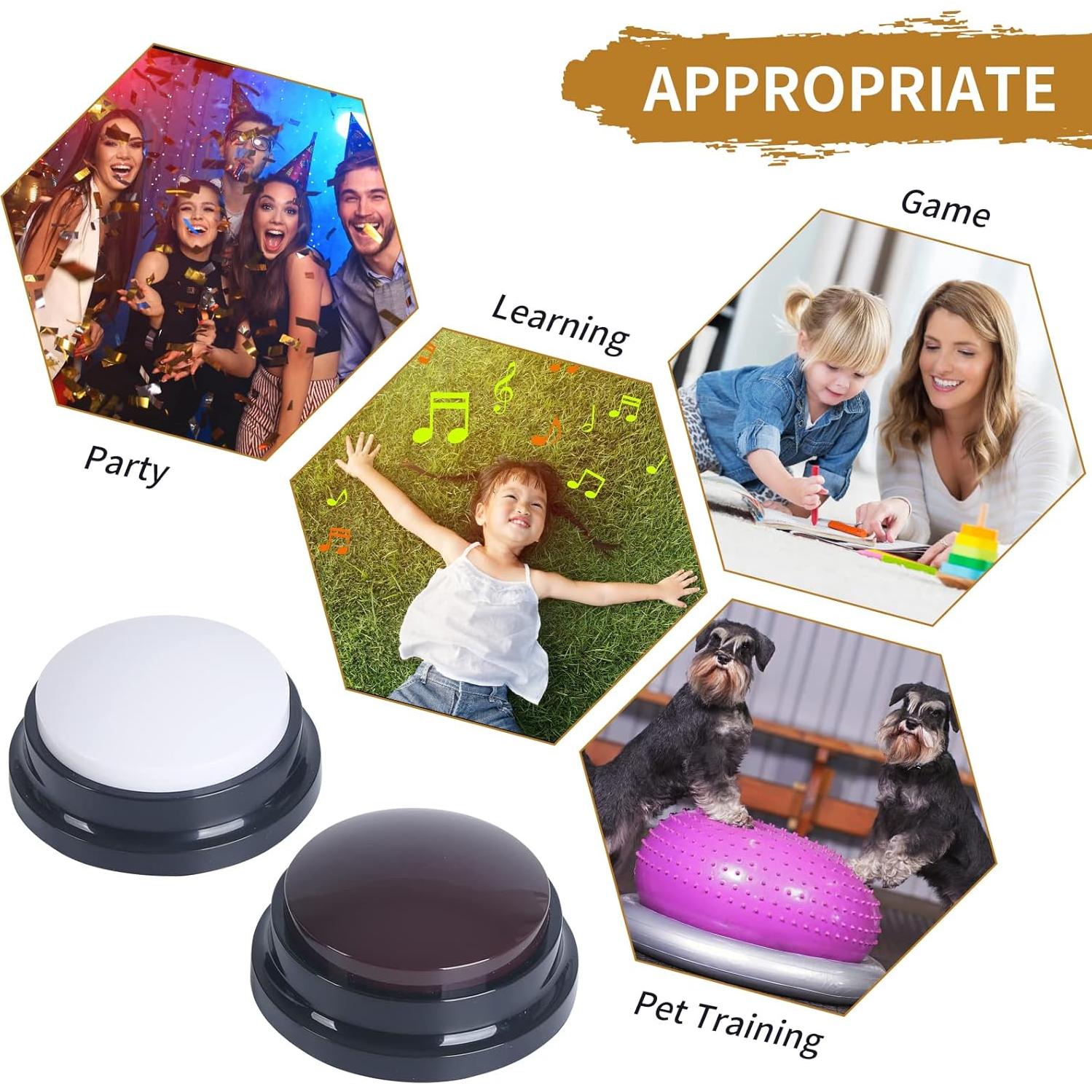 Botón de Grabación de Voz PELTEFLU 30 Segundos para Mascotas