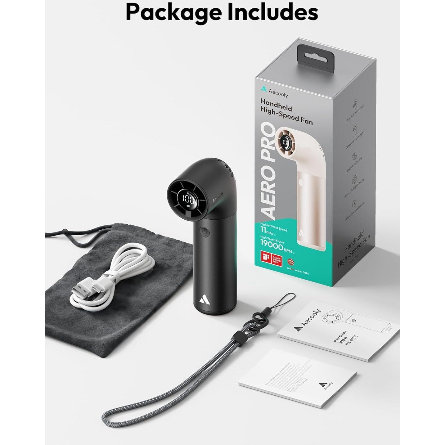 Ventilador Portátil Aecooly Aero Pro 3500mAh 6 Velocidades