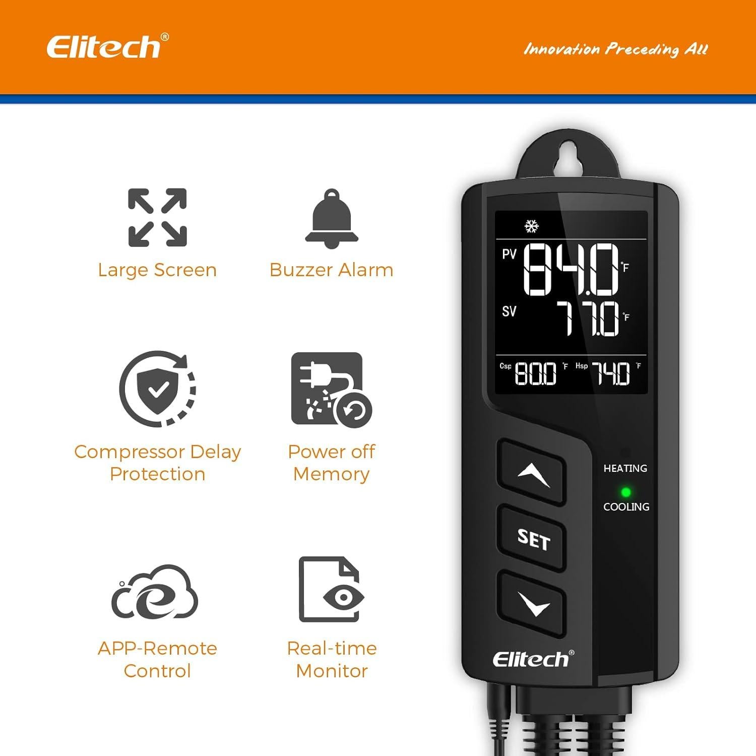 Controlador de Temperatura y Humedad Elitech STC-1000Pro 110V