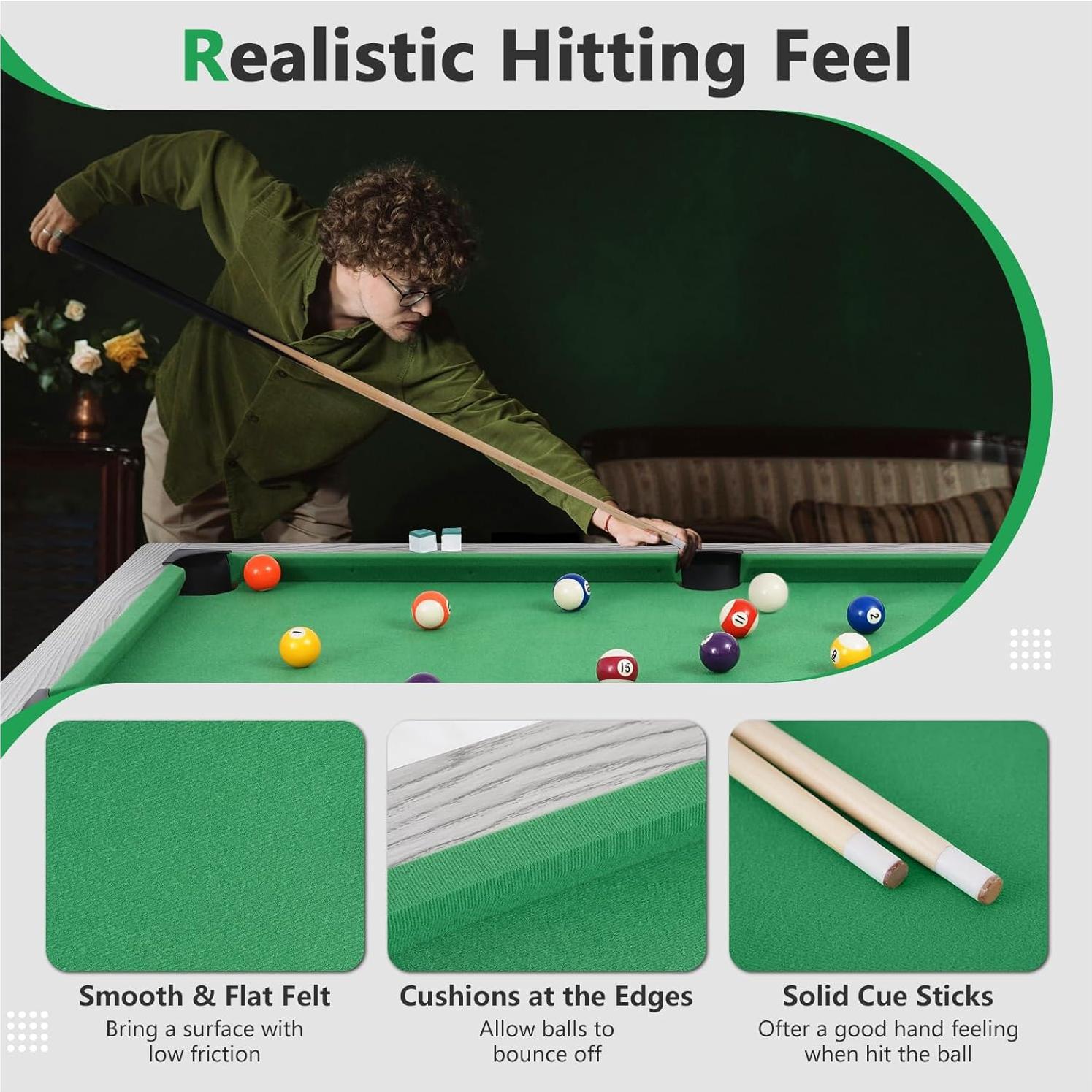 Mesa de Billar RAYKEEP 48" Portátil con Accesorios Completo