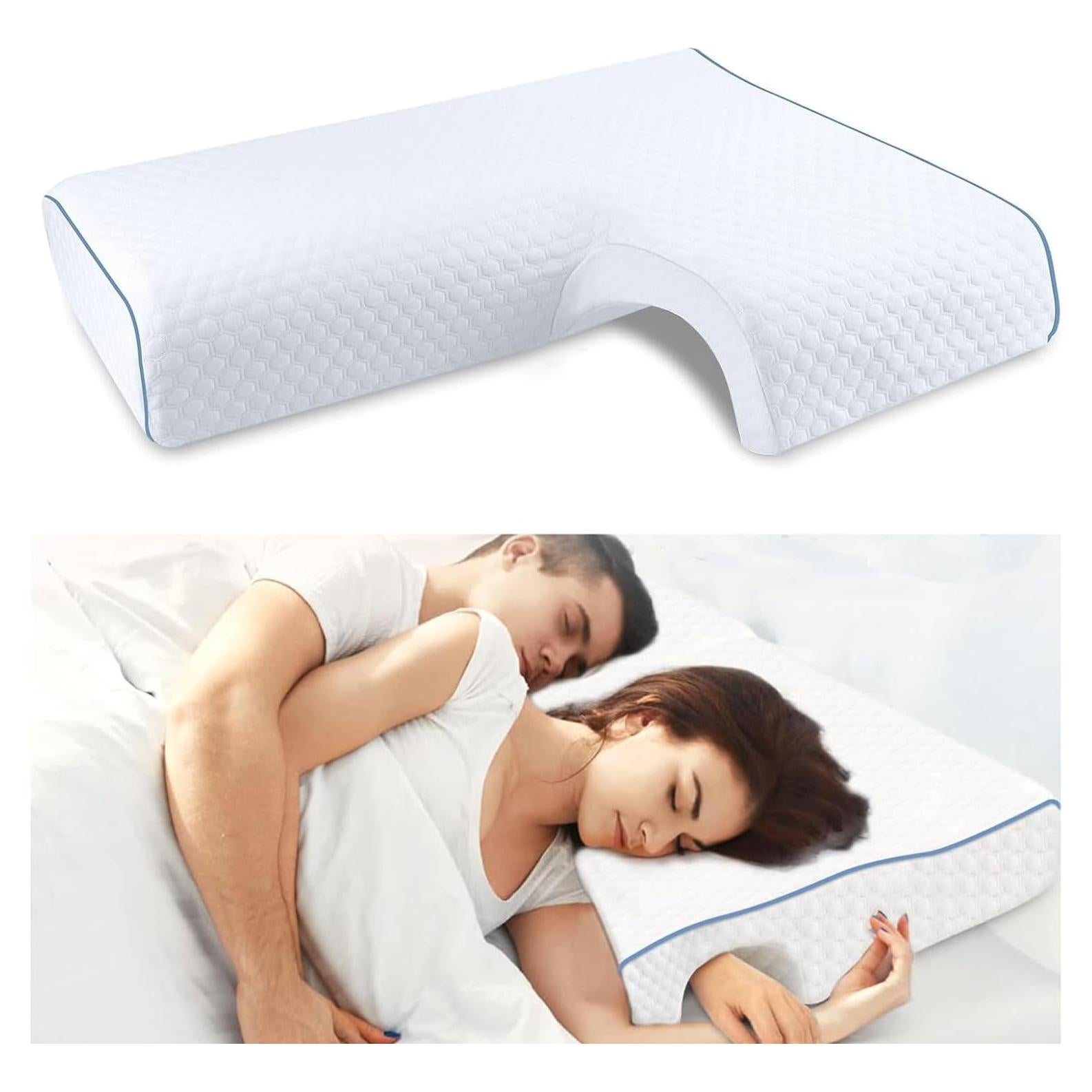 Almohada Ergonómica de Espuma de Memoria Genérico - Soporte para Cuello y Brazo