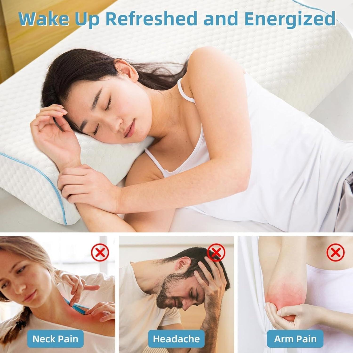 Almohada Ergonómica de Espuma de Memoria Genérico - Soporte para Cuello y Brazo