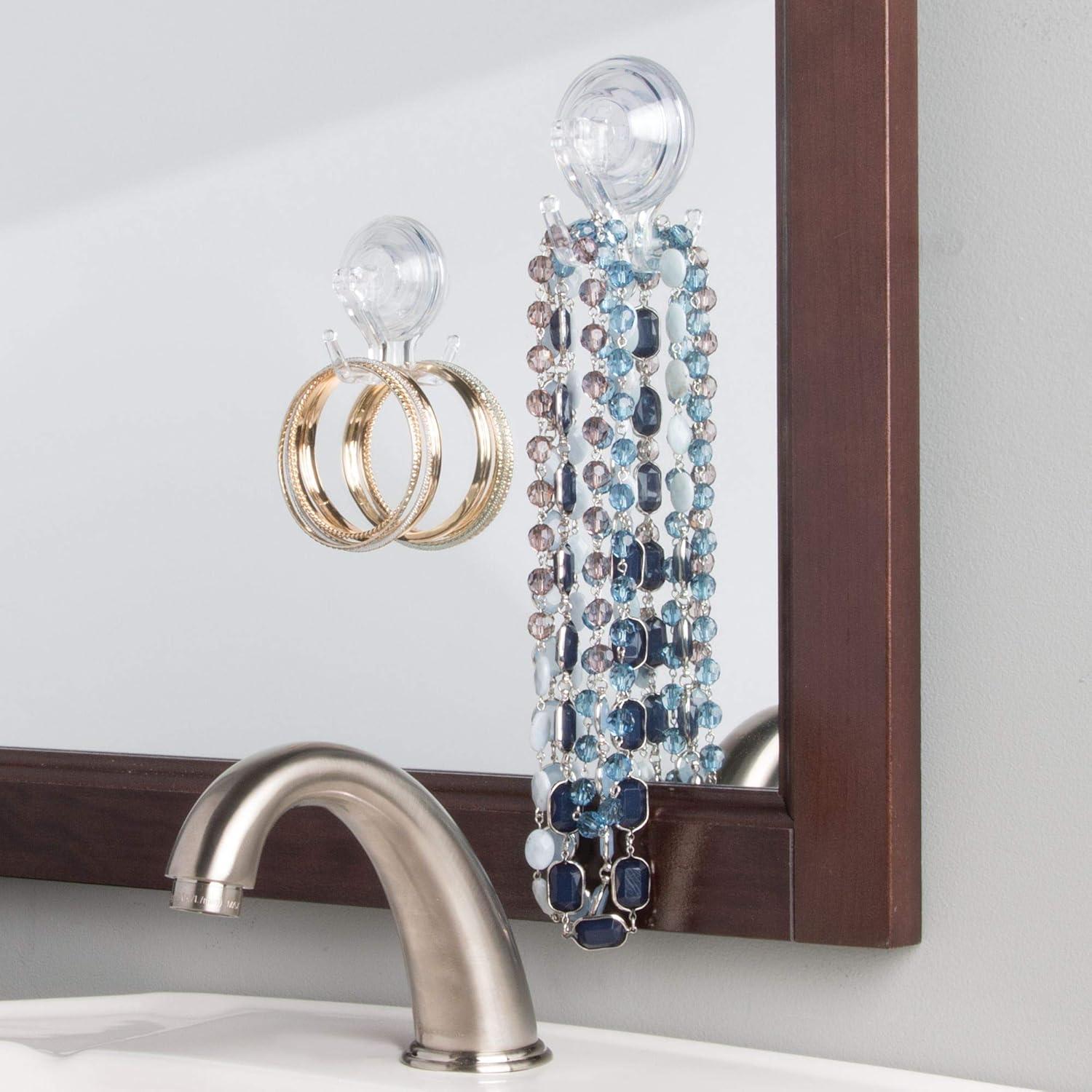 Ganchos de Ventosa iDesign para Ducha - Set de 2 Transparentes