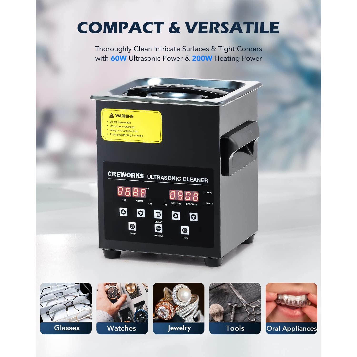 Limpiadora Ultrasónica Digital Creworks 2L 60W con Calentador