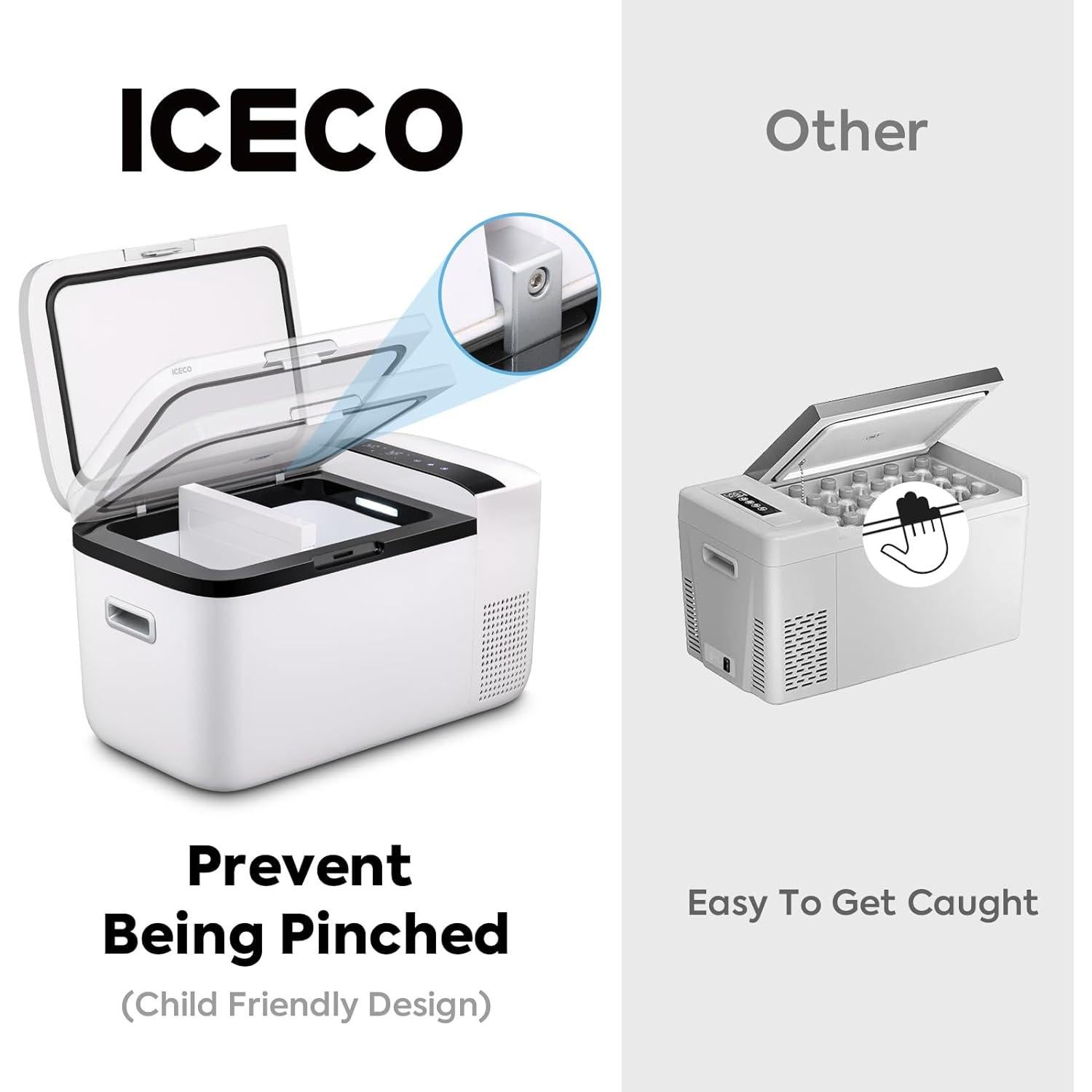 Refrigerador Portátil ICECO GO20 21L Doble Zona 12V Gris