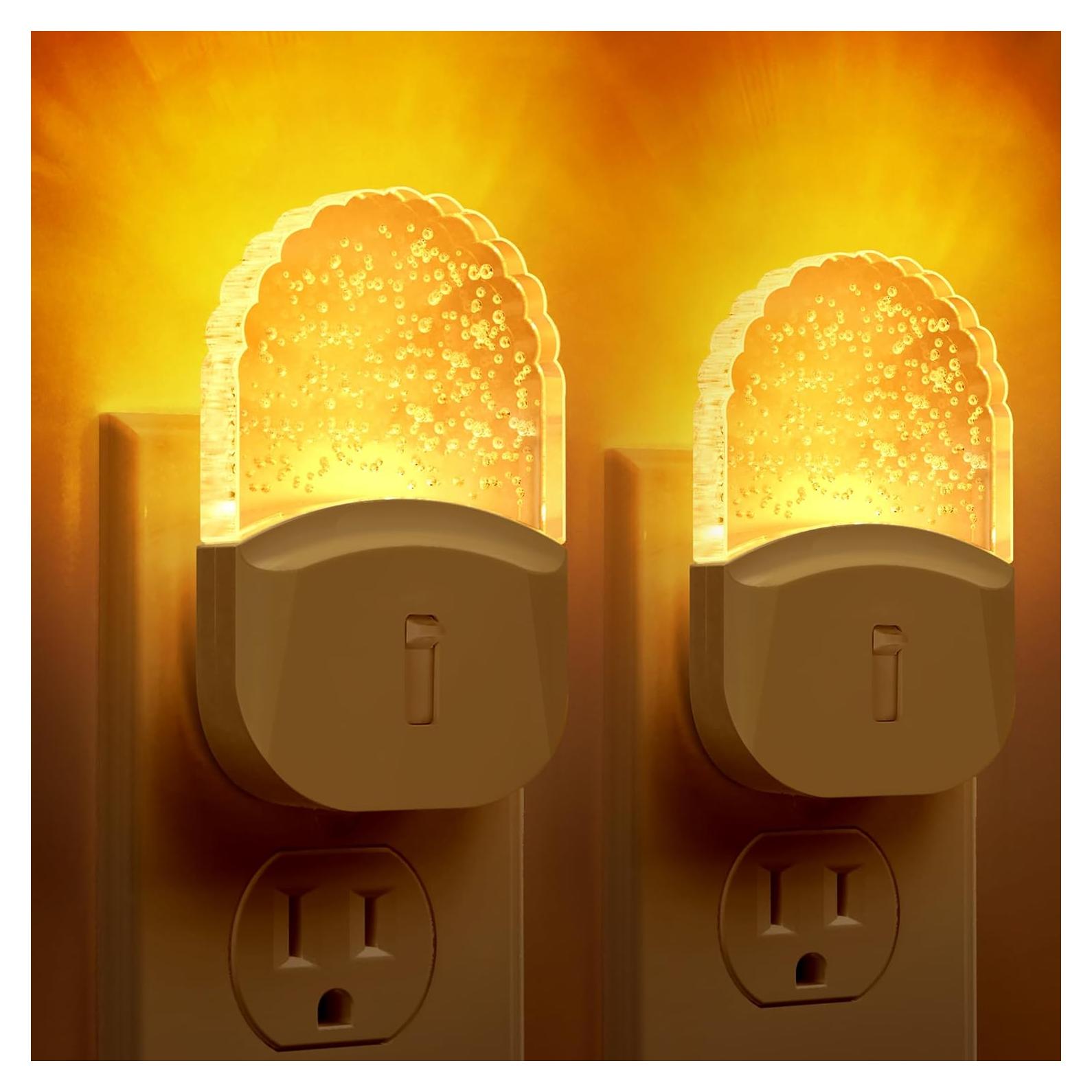 Luz Nocturna LED Briignite 2 Paquete Ámbar Regulable con Sensor