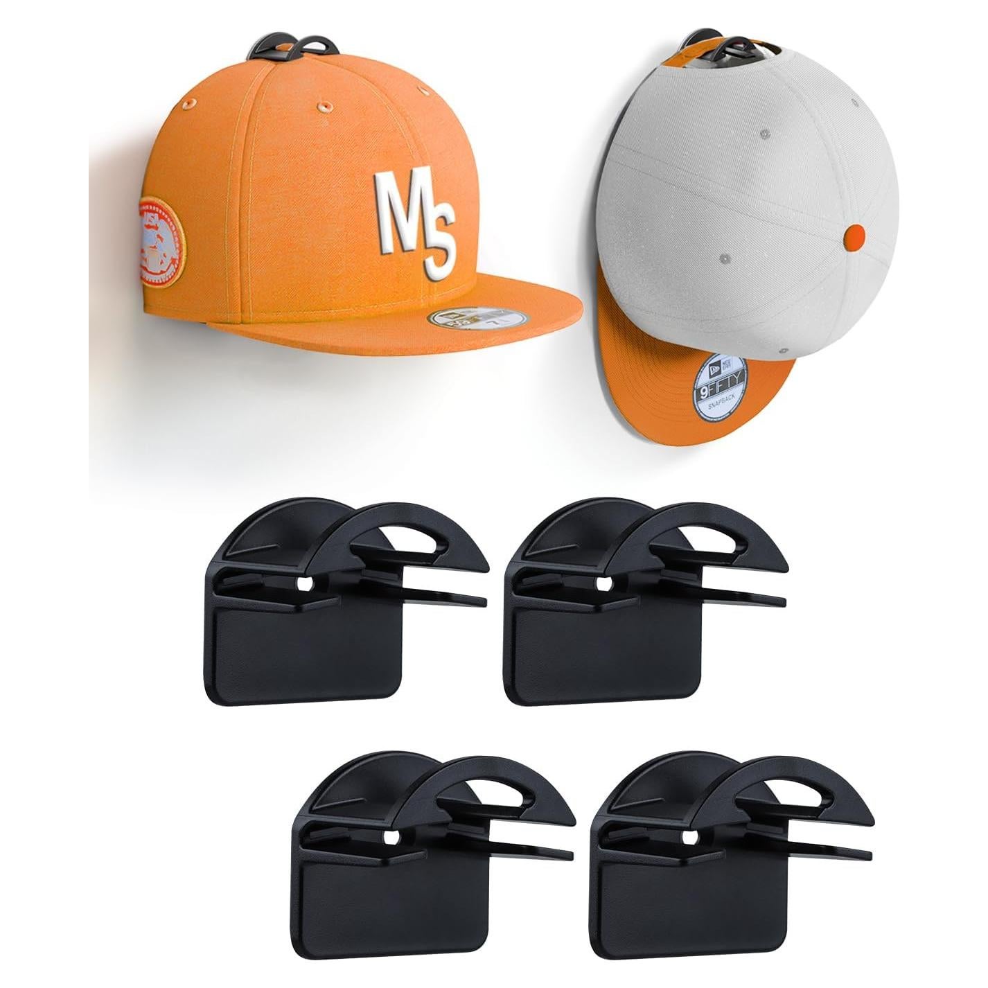 Ganchos Adhesivos para Sombreros MSKEI, Soporte Pared 4 Unidades