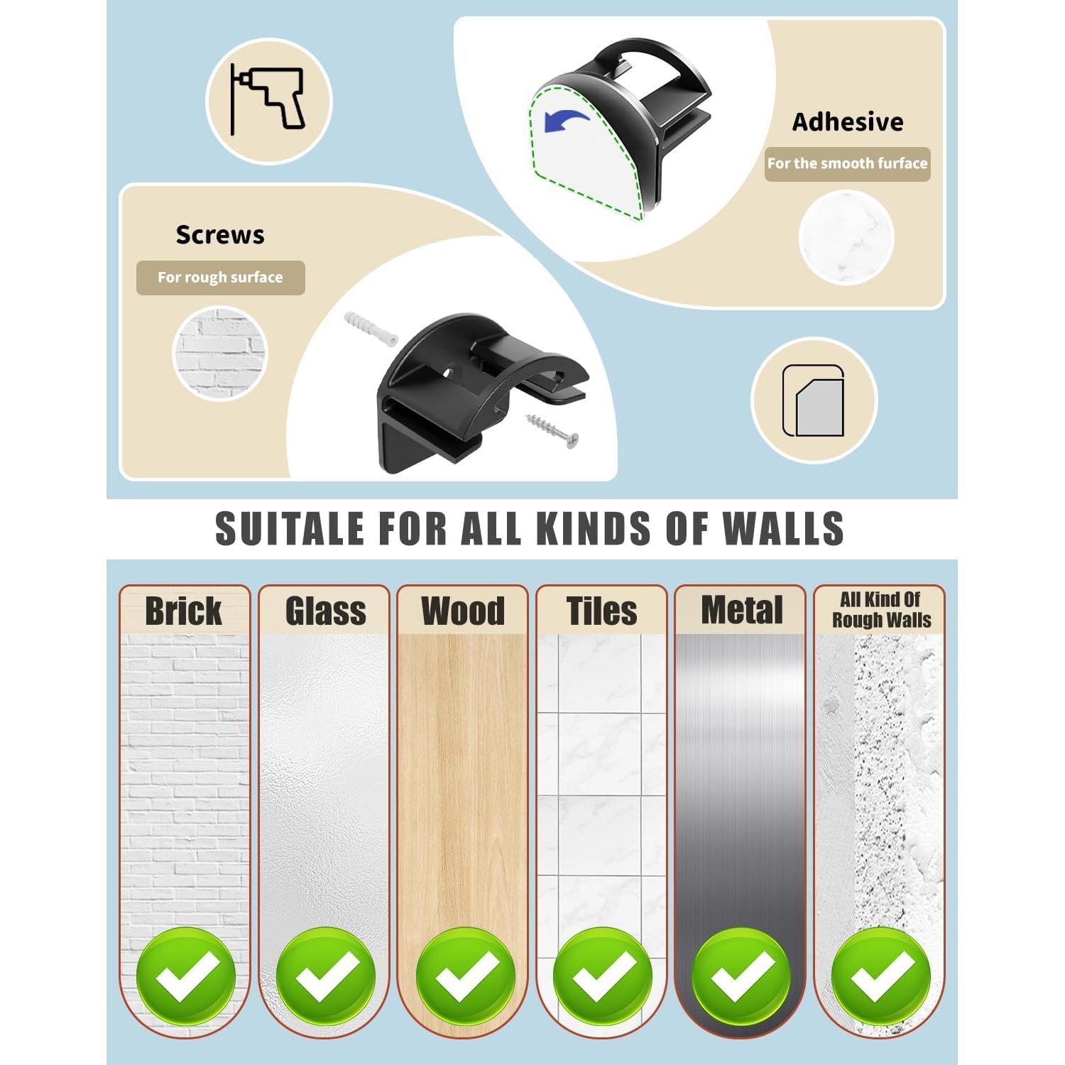 Ganchos Adhesivos para Sombreros MSKEI, Soporte Pared 4 Unidades