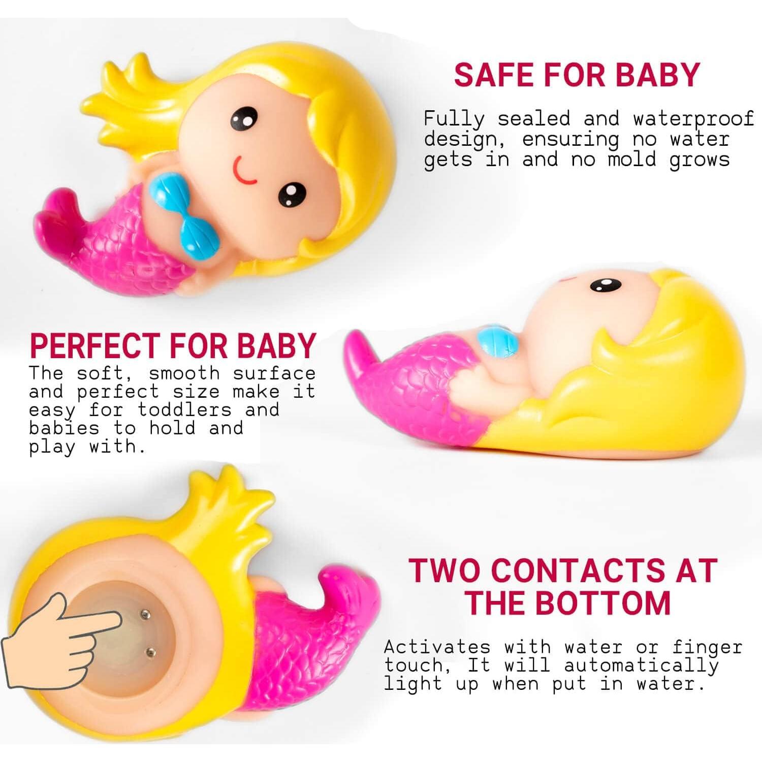 Juguetes de baño iluminados HLXY - 8 animales coloridos